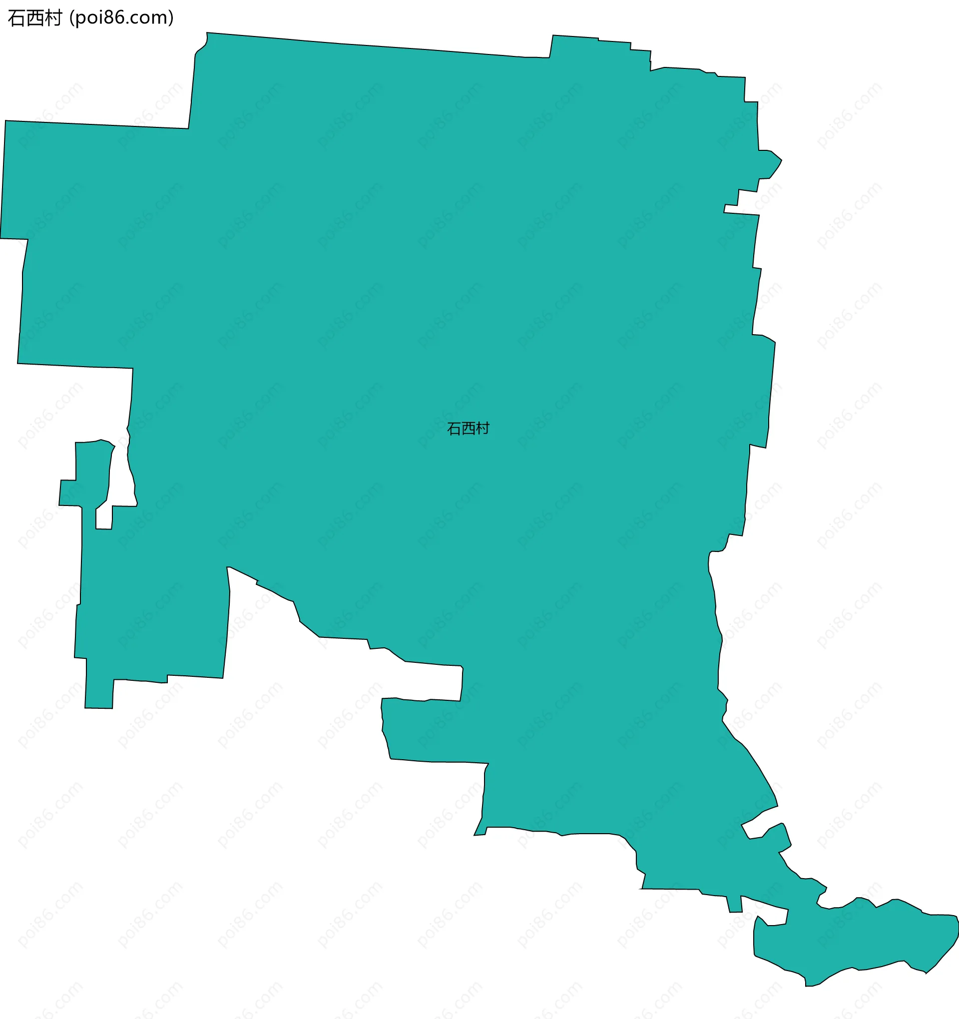 石西村边界地图