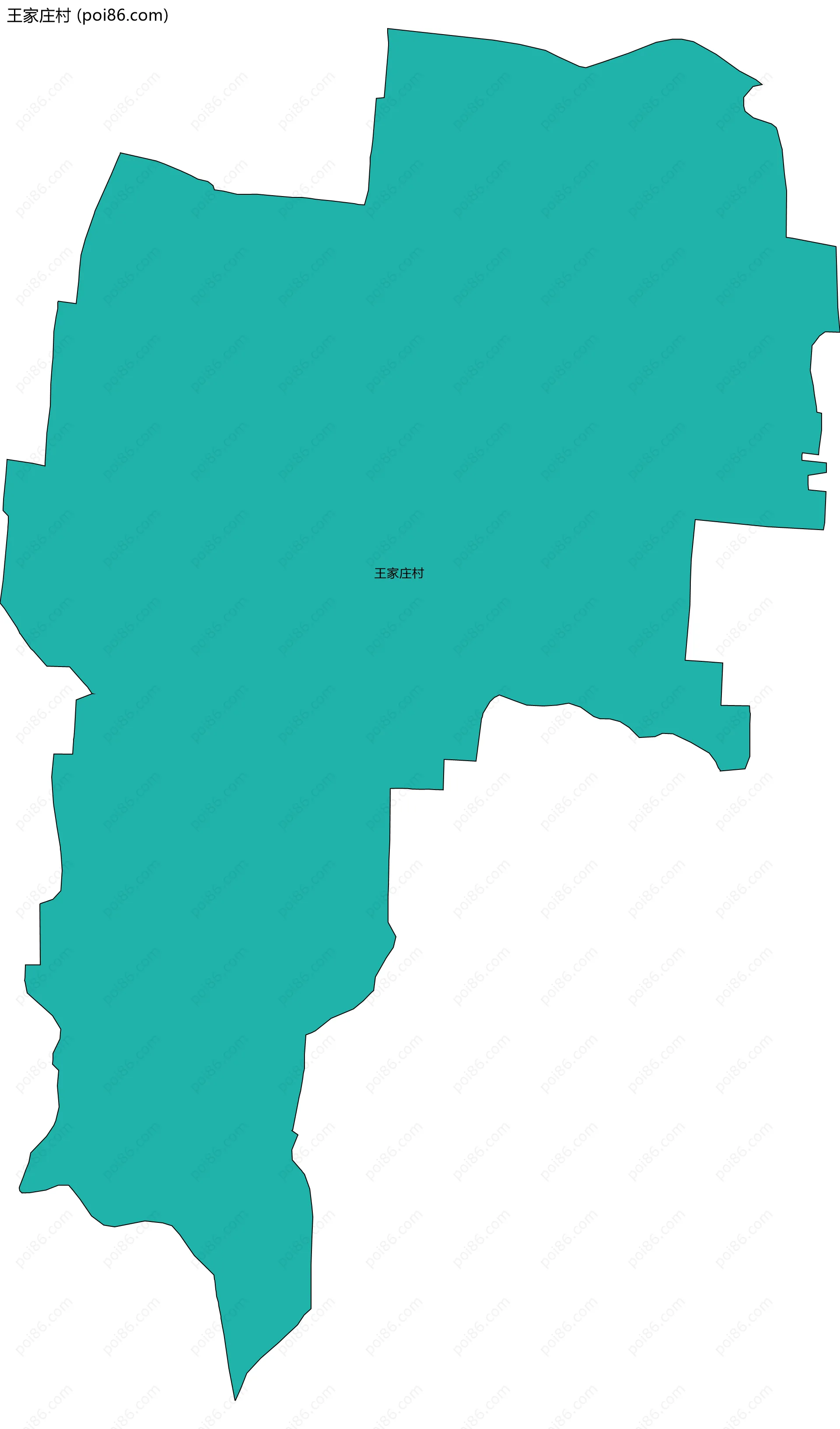王家庄村边界地图