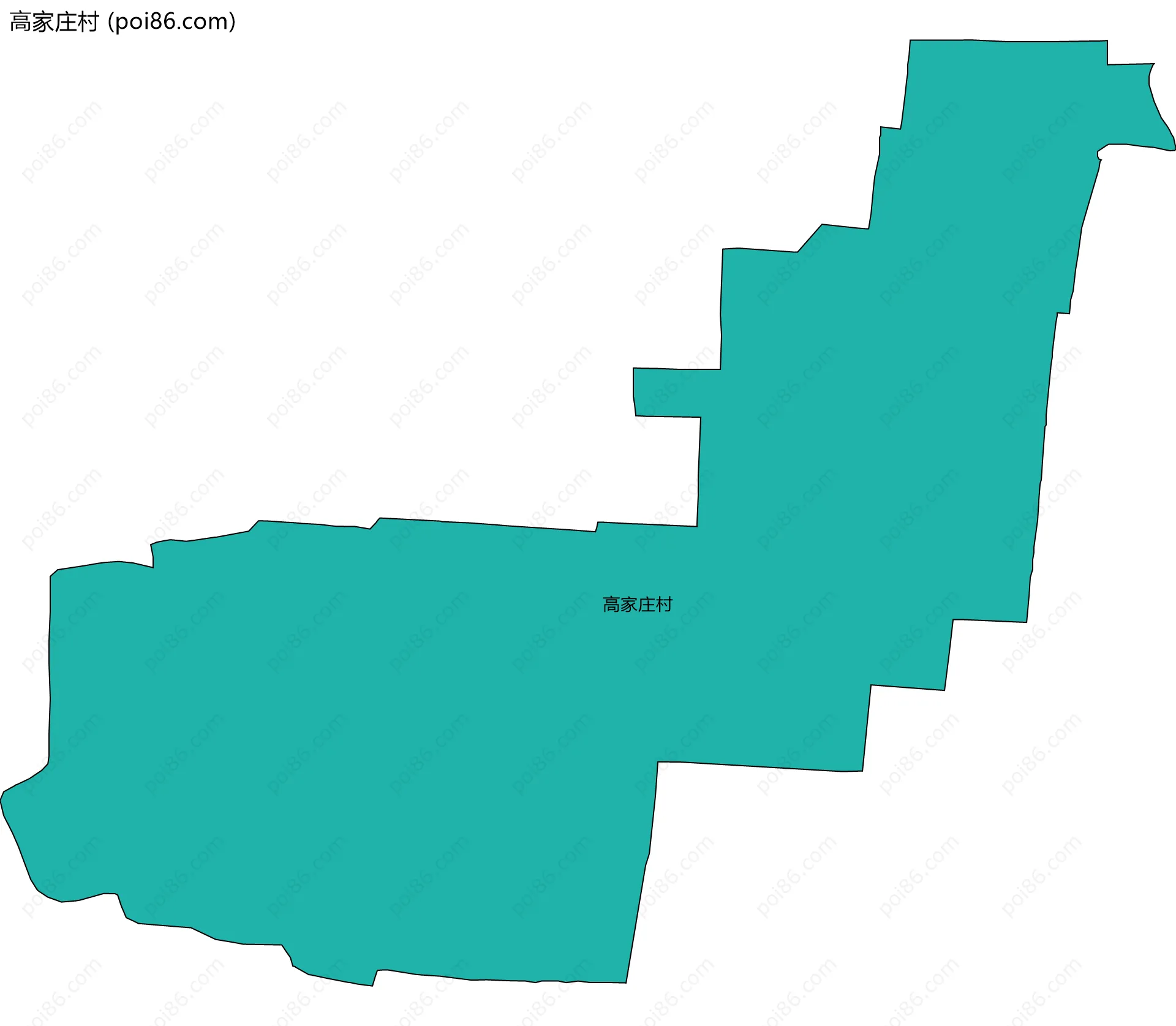 高家庄村边界地图