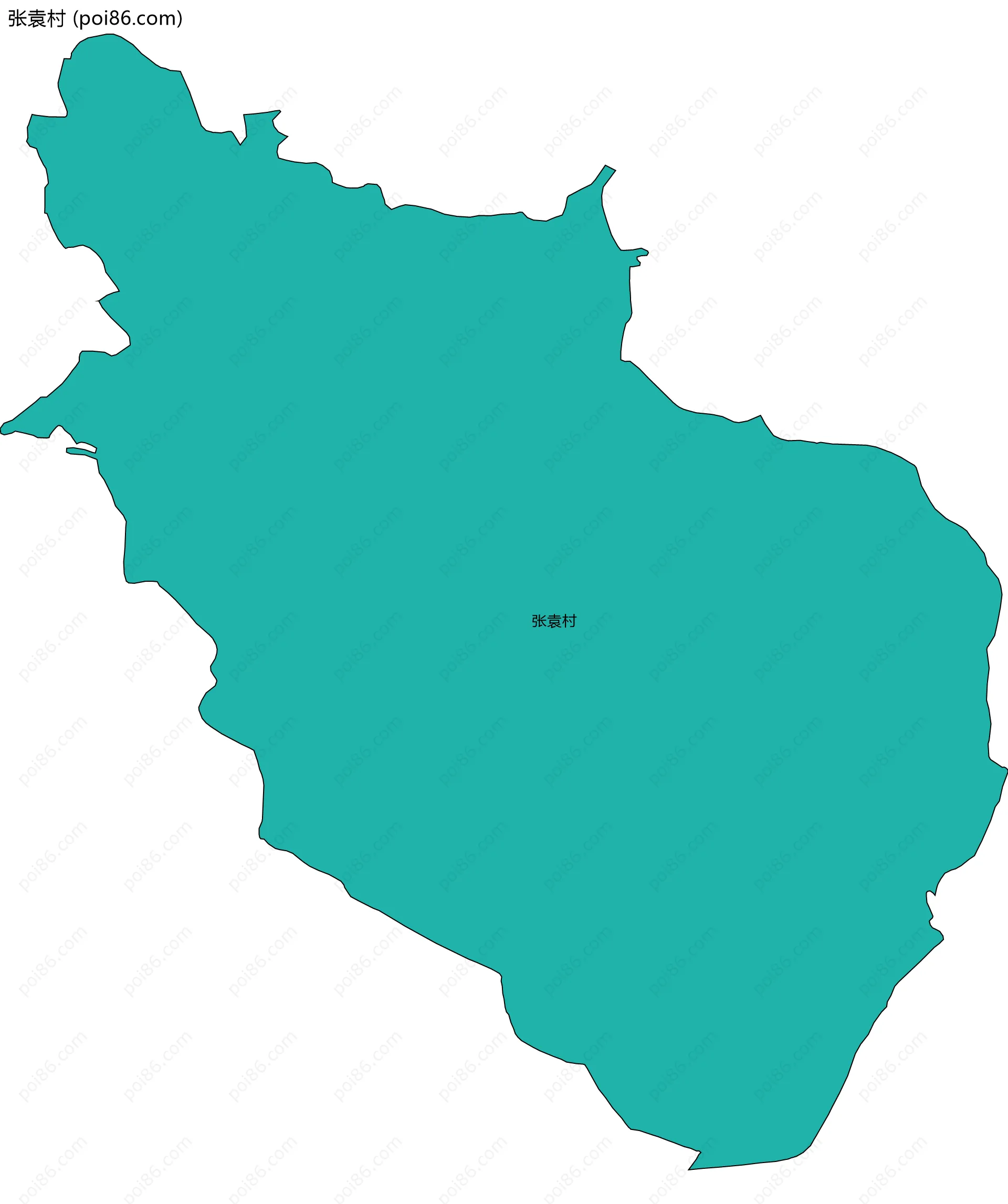 张袁村边界地图