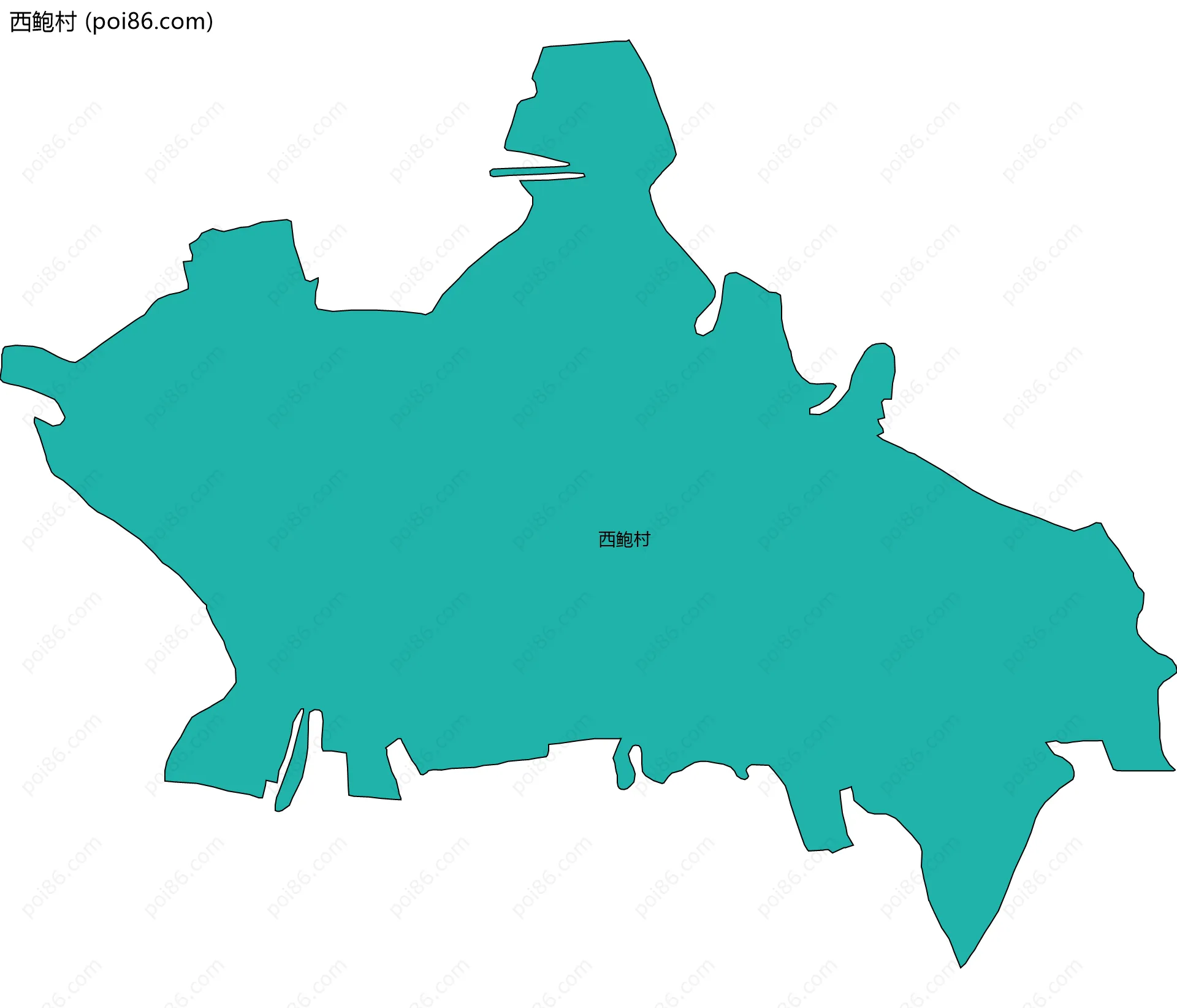 西鲍村边界地图