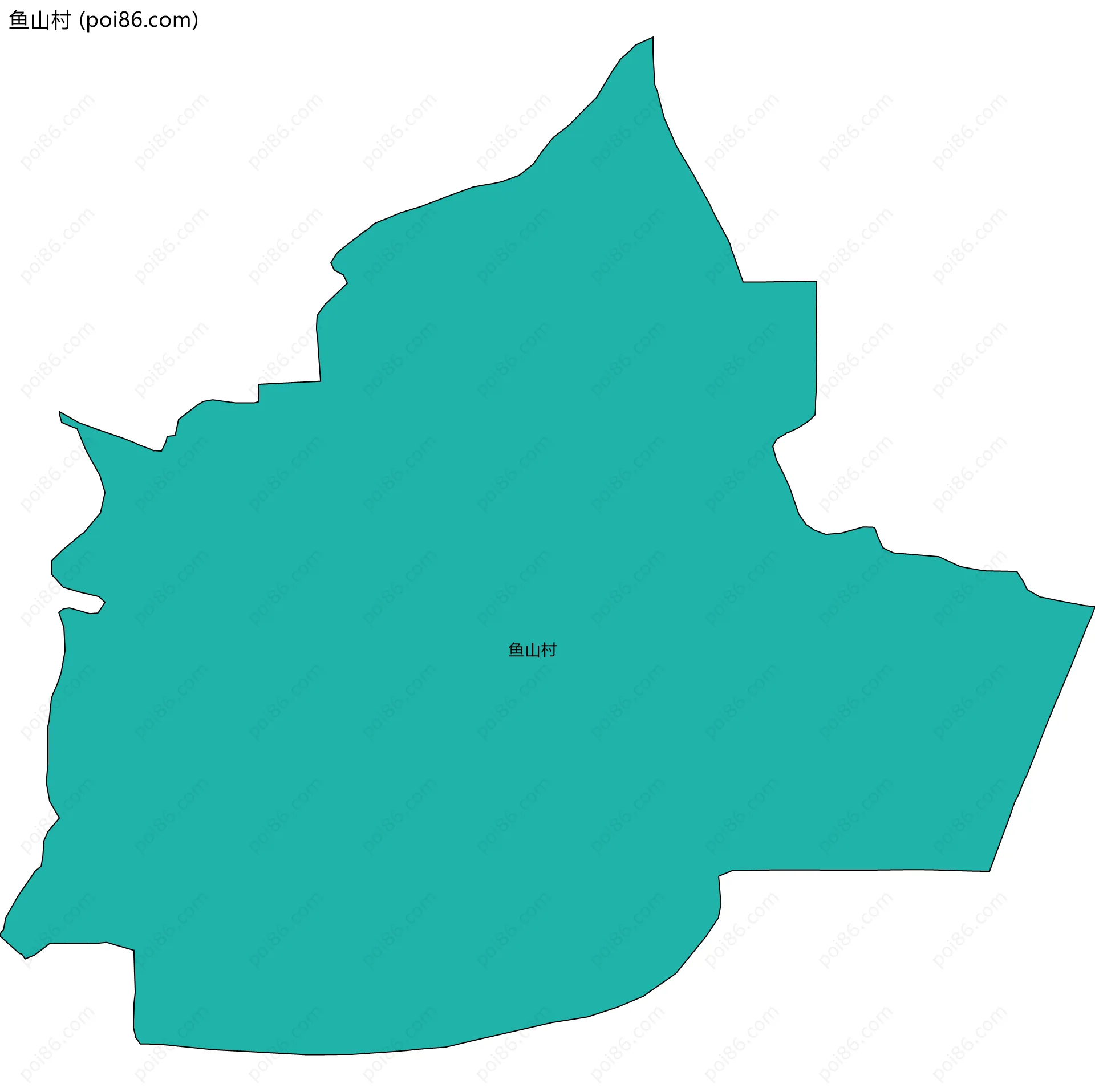 鱼山村边界地图