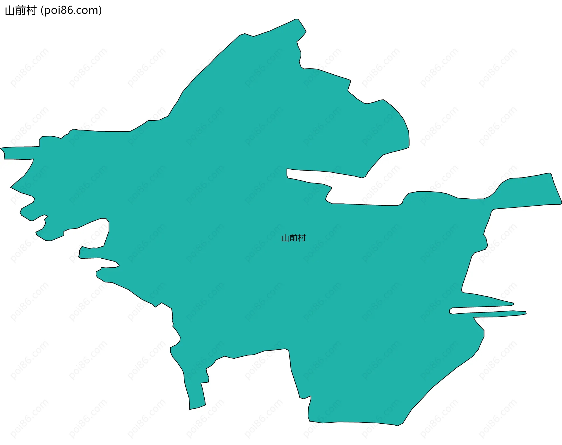 山前村边界地图