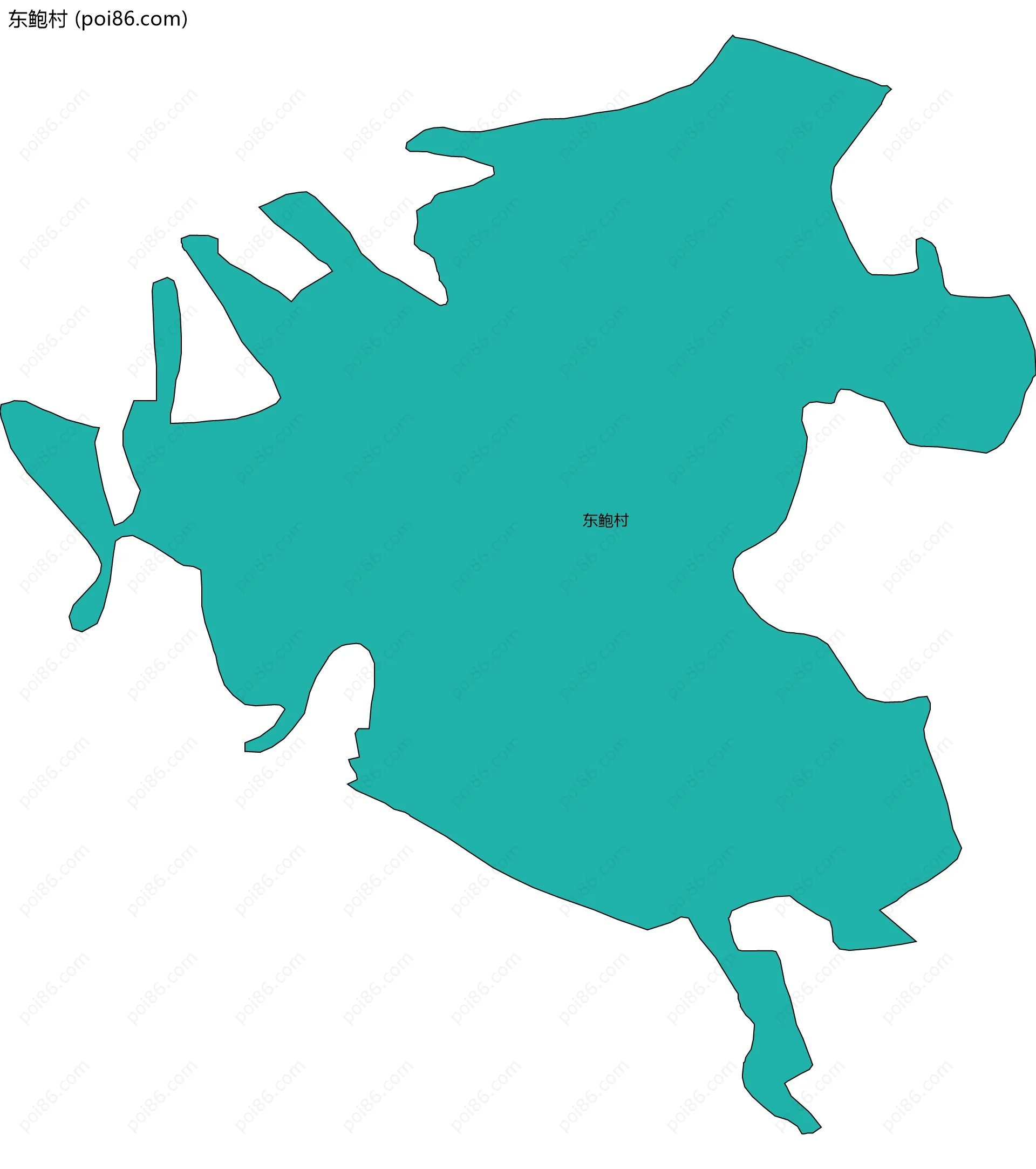 东鲍村边界地图