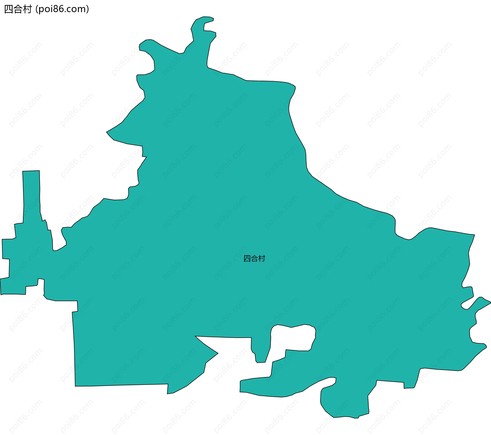 四合村边界地图