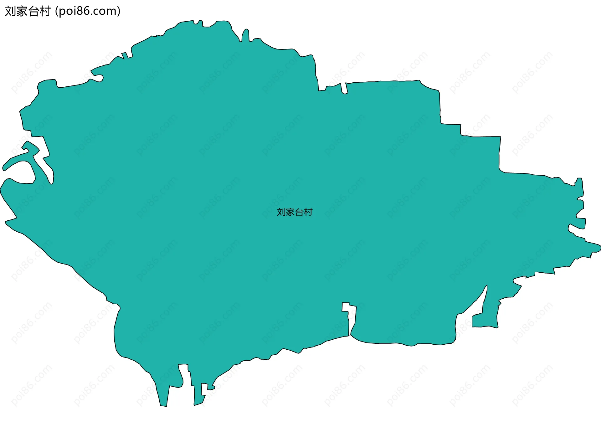 刘家台村边界地图
