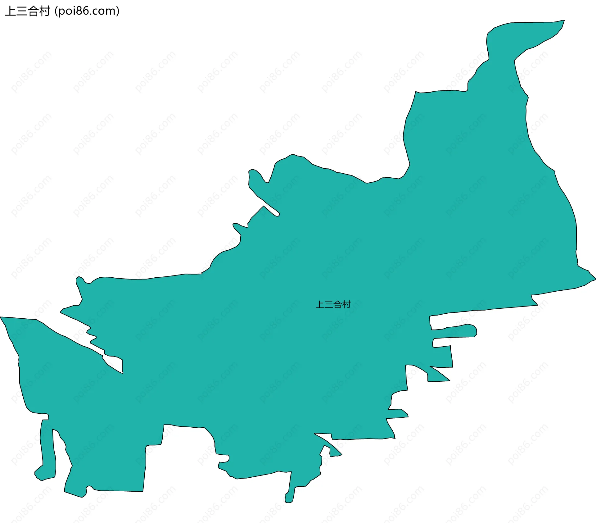 上三合村边界地图