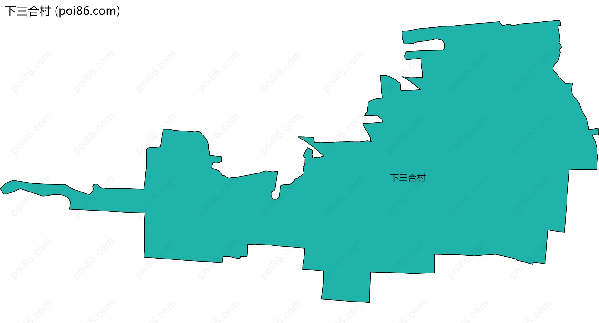 下三合村边界地图