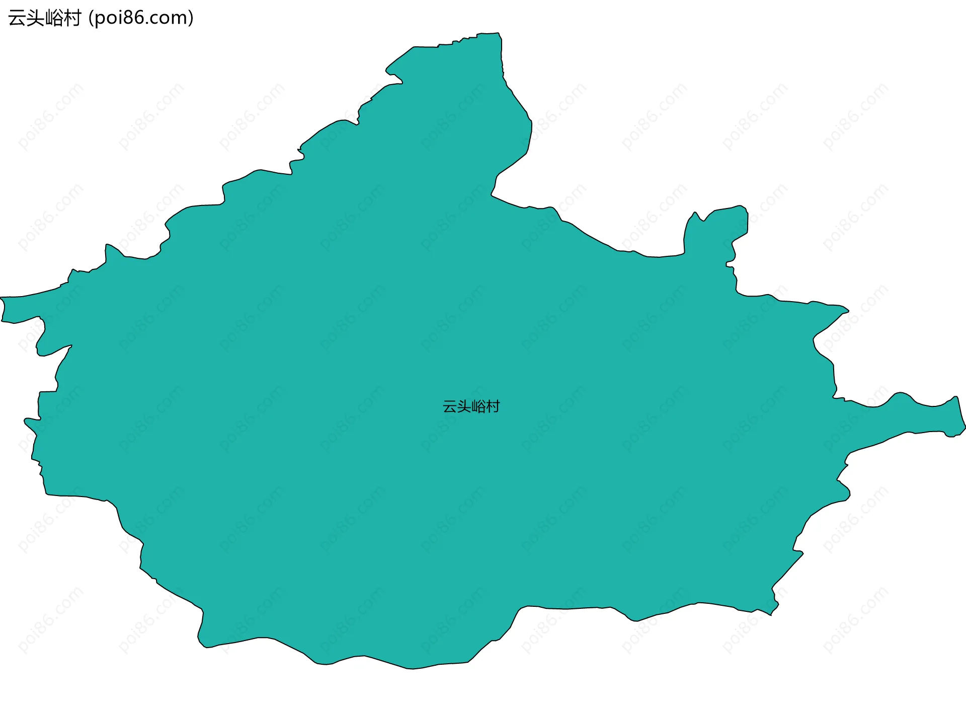 云头峪村边界地图