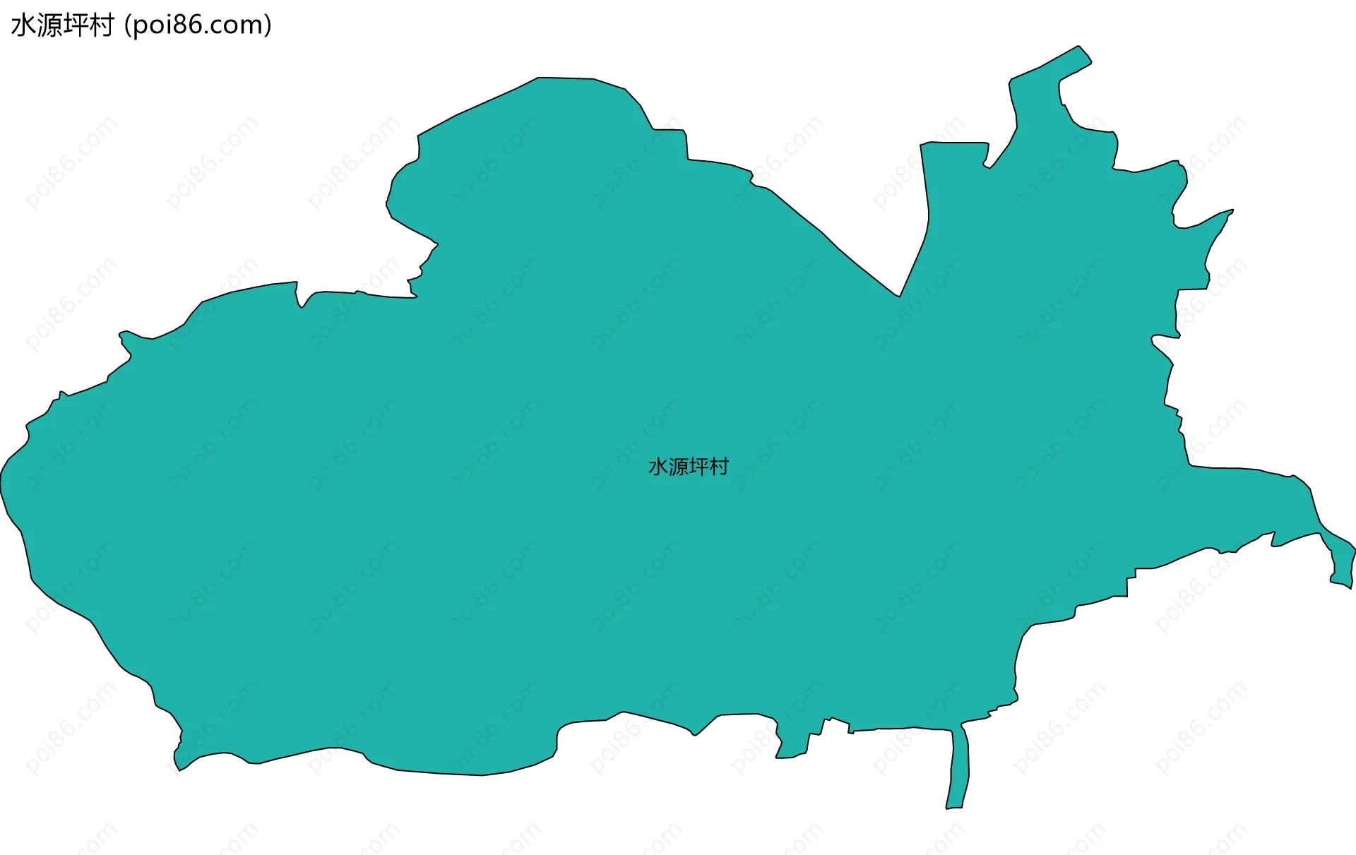 水源坪村边界地图