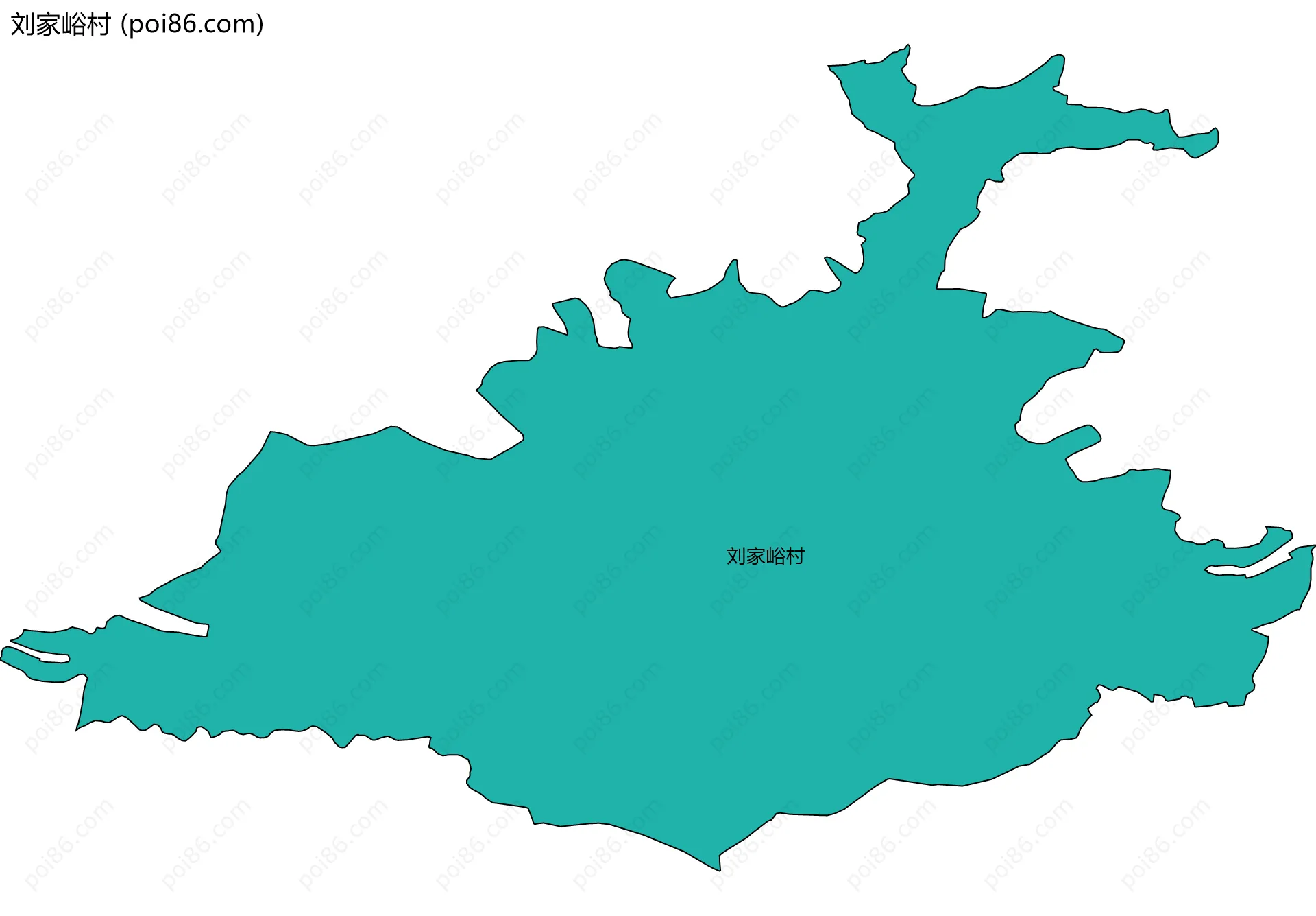 刘家峪村边界地图