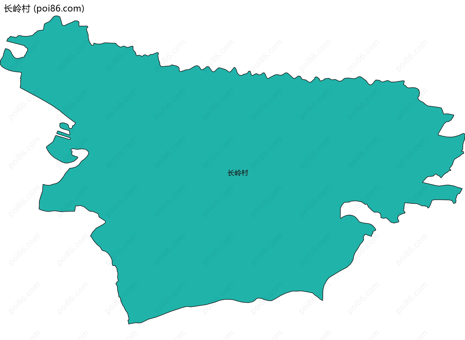 长岭村边界地图