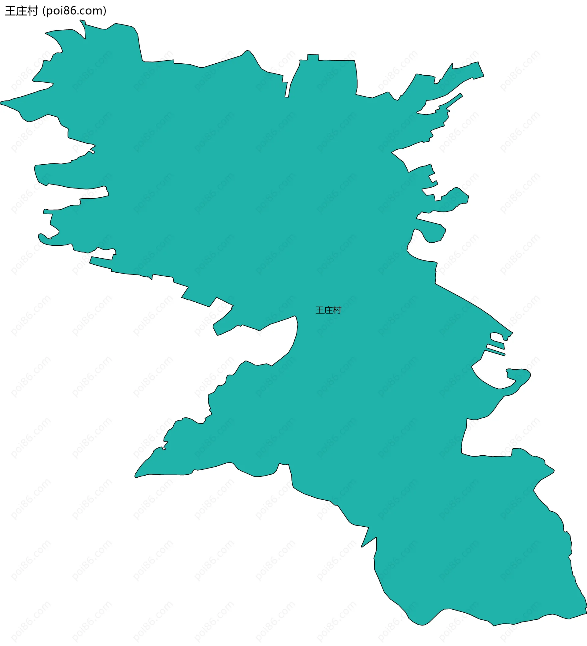 王庄村边界地图