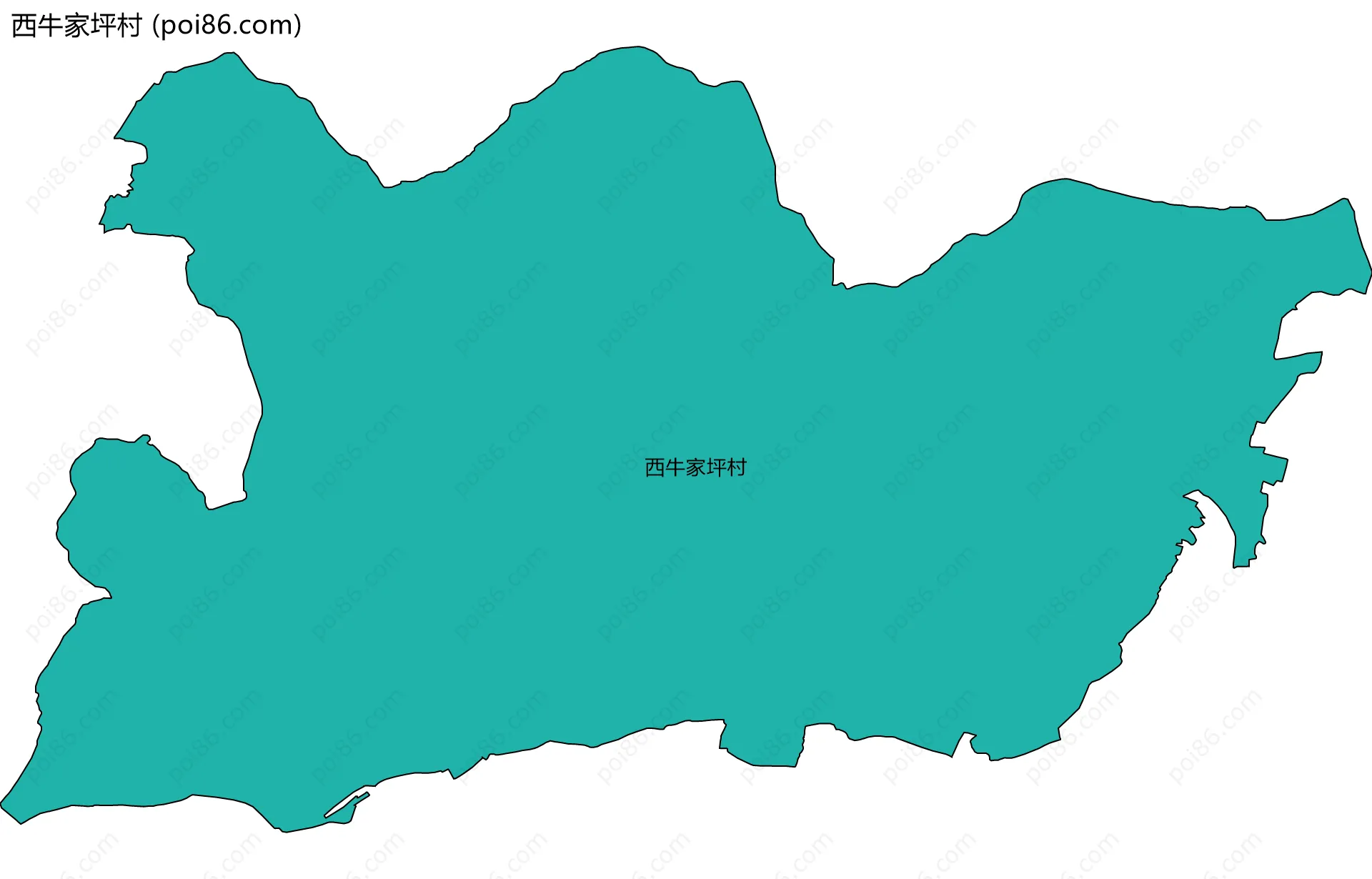 西牛家坪村边界地图