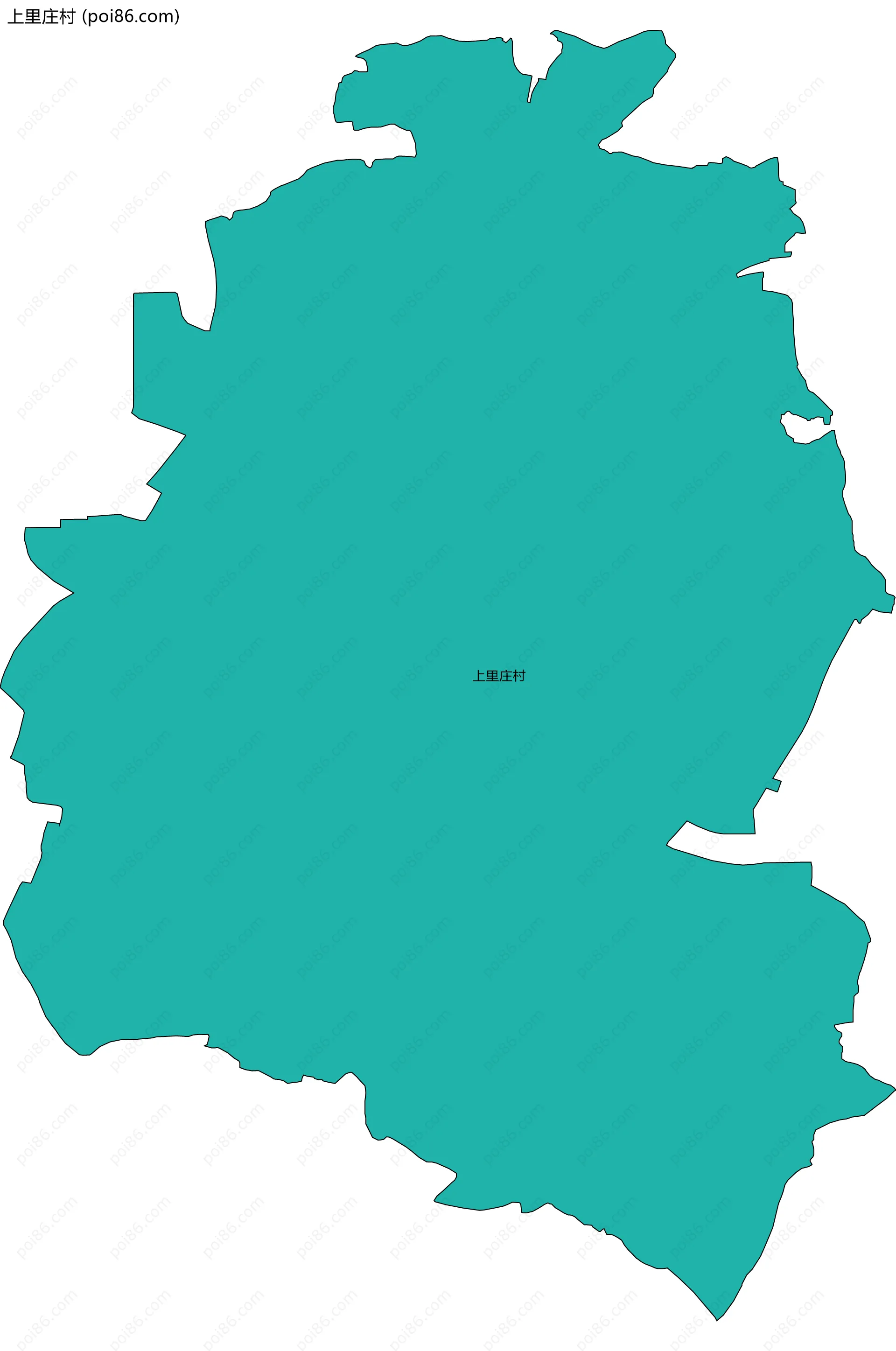 上里庄村边界地图