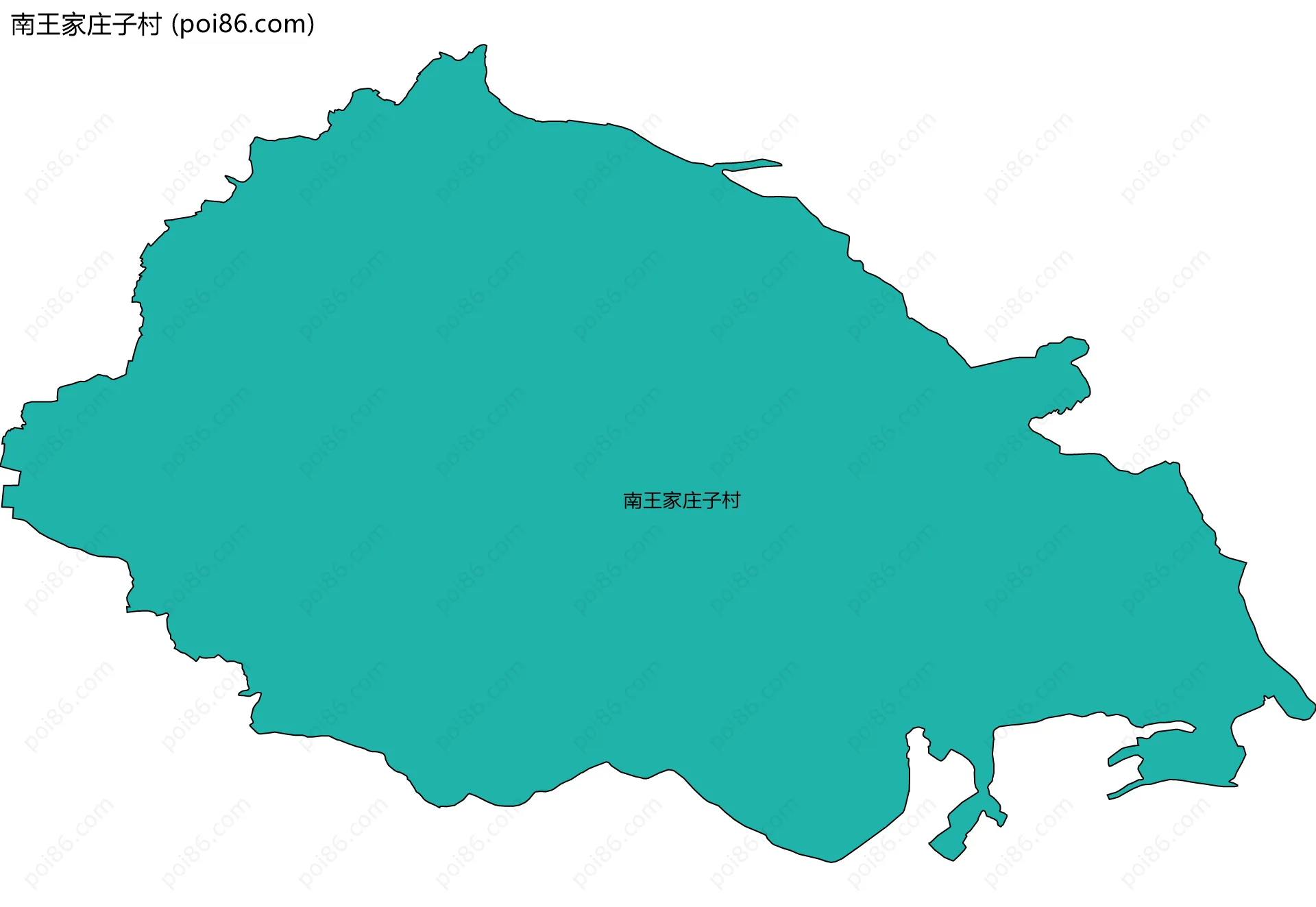 南王家庄子村边界地图