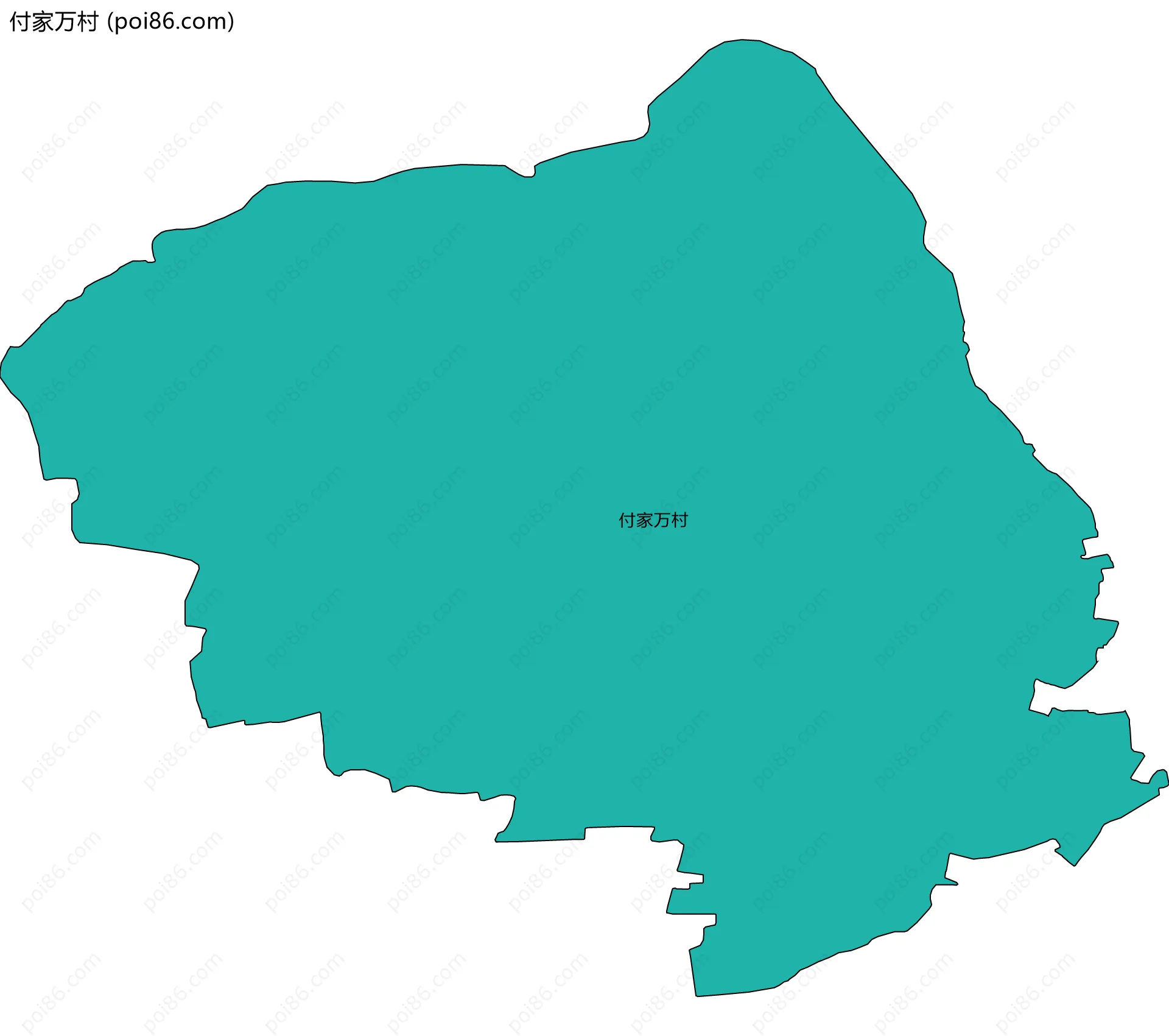付家万村边界地图