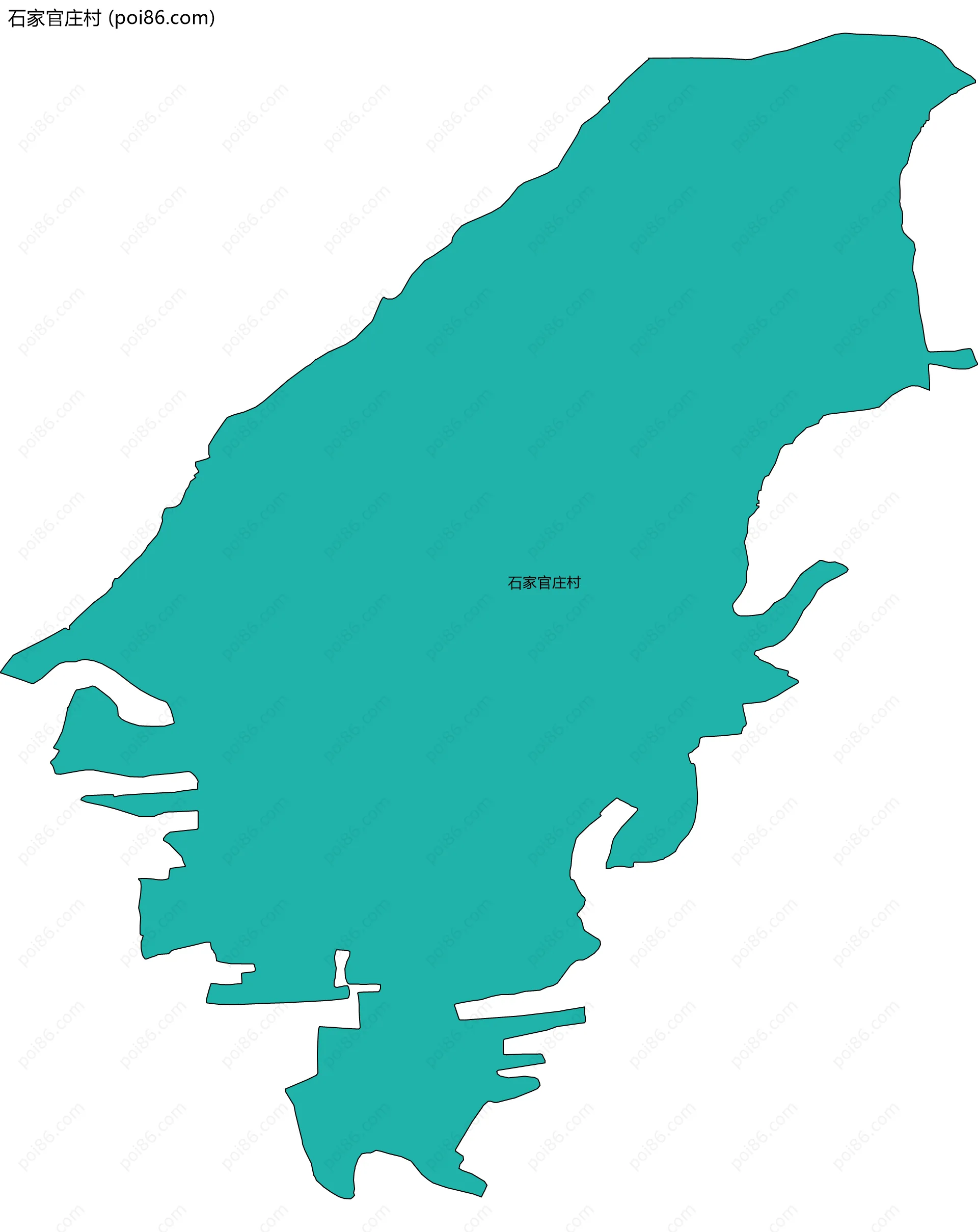 石家官庄村边界地图