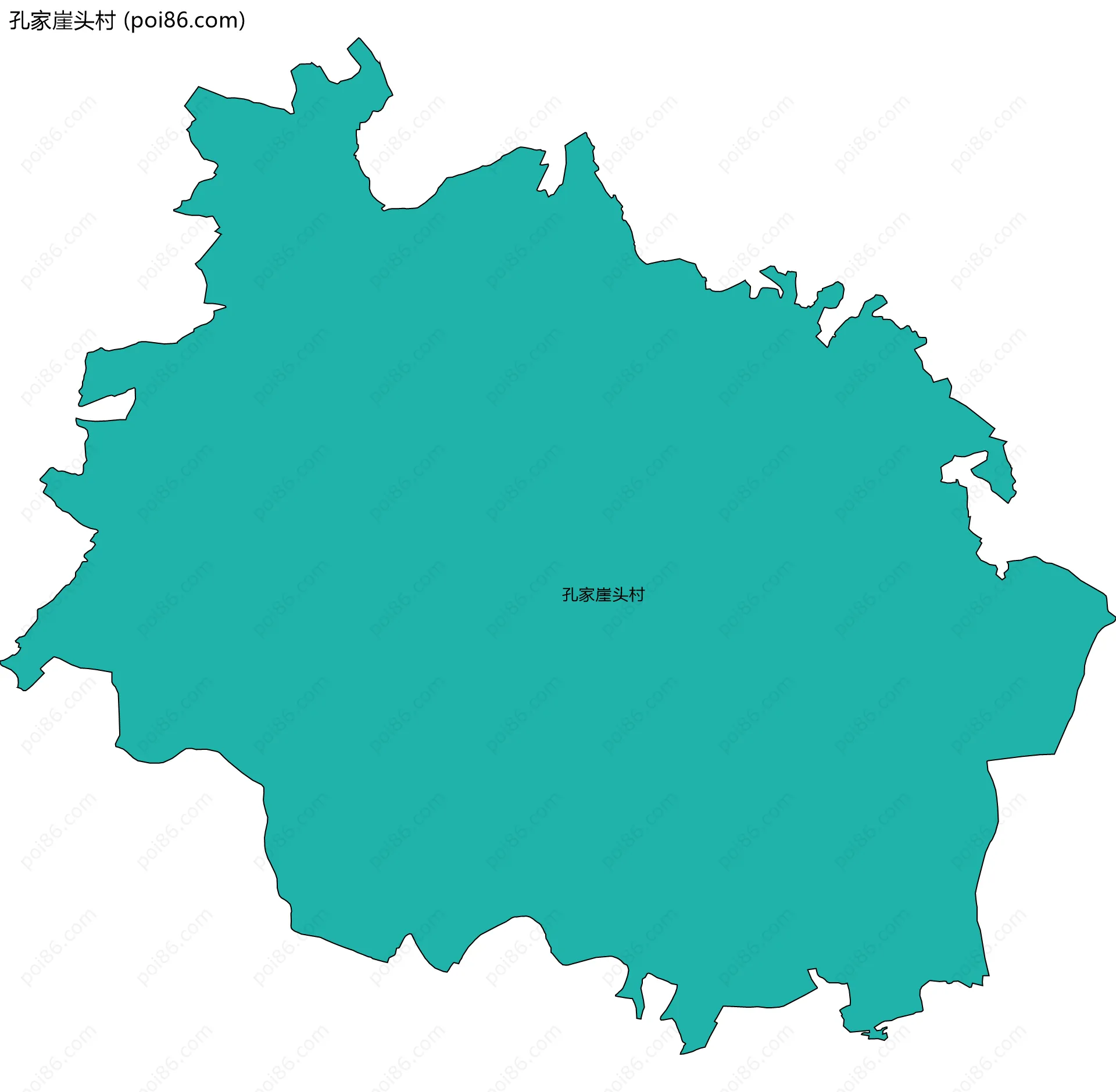 孔家崖头村边界地图