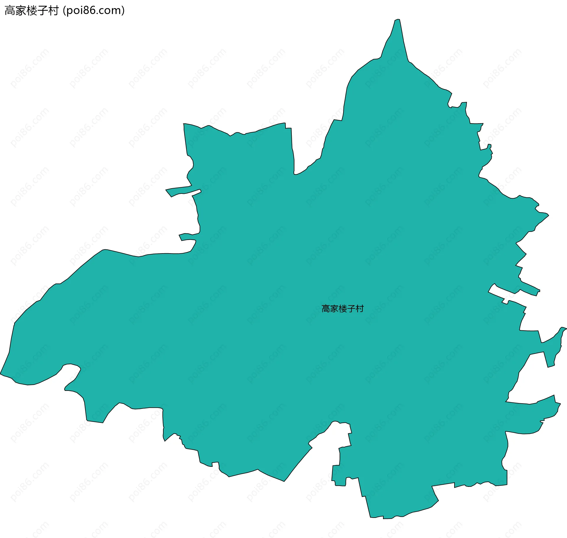 高家楼子村边界地图