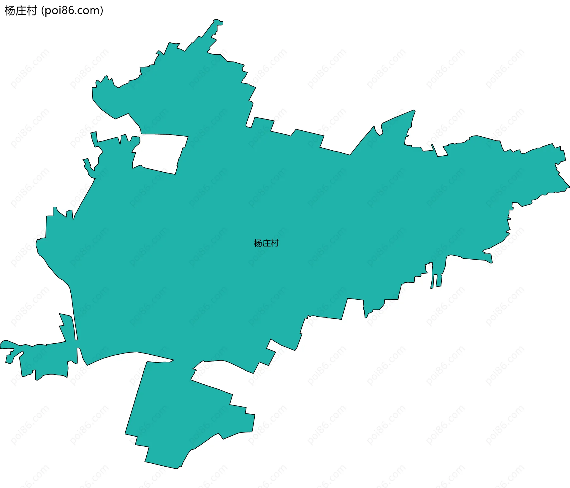 杨庄村边界地图