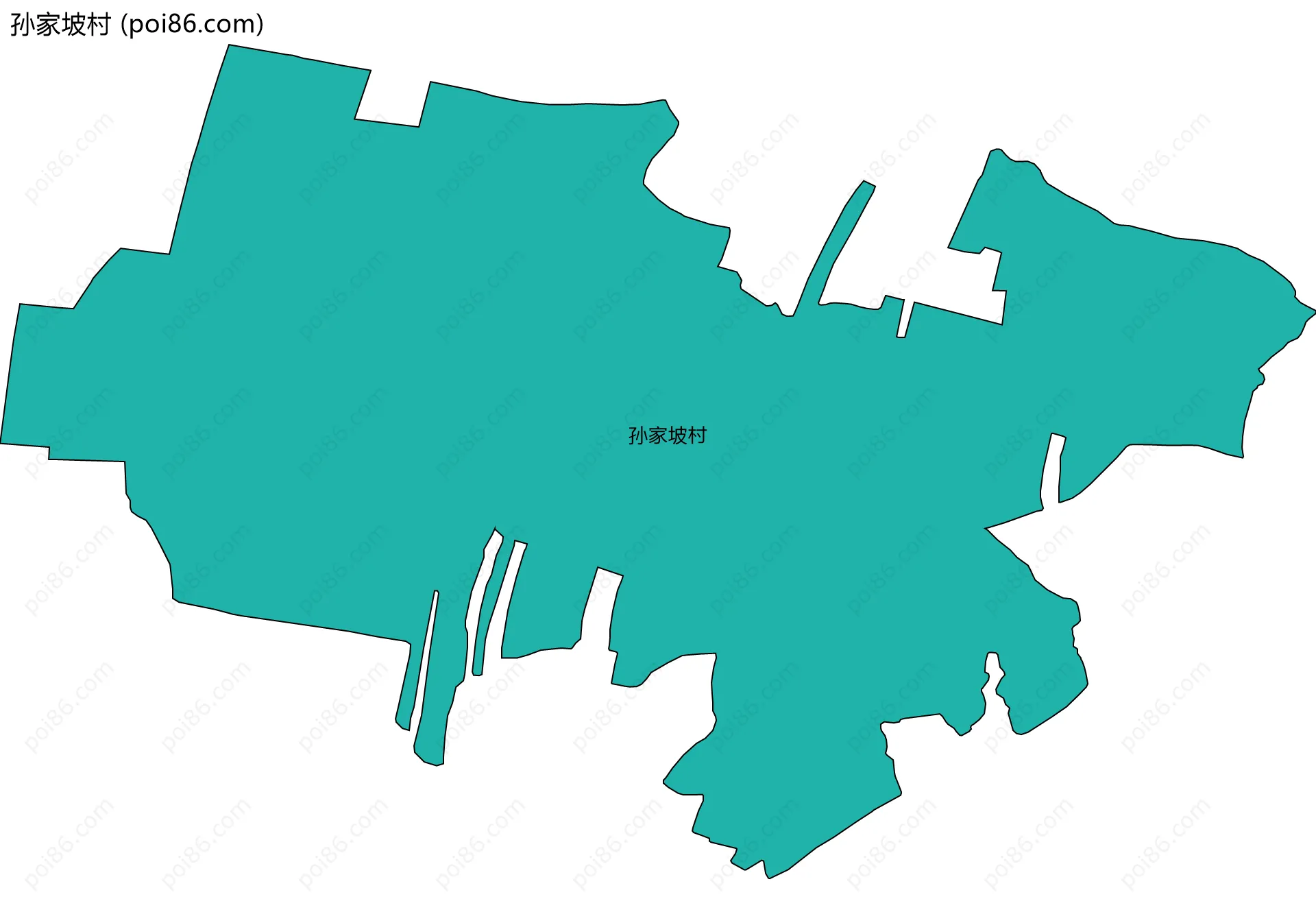 孙家坡村边界地图