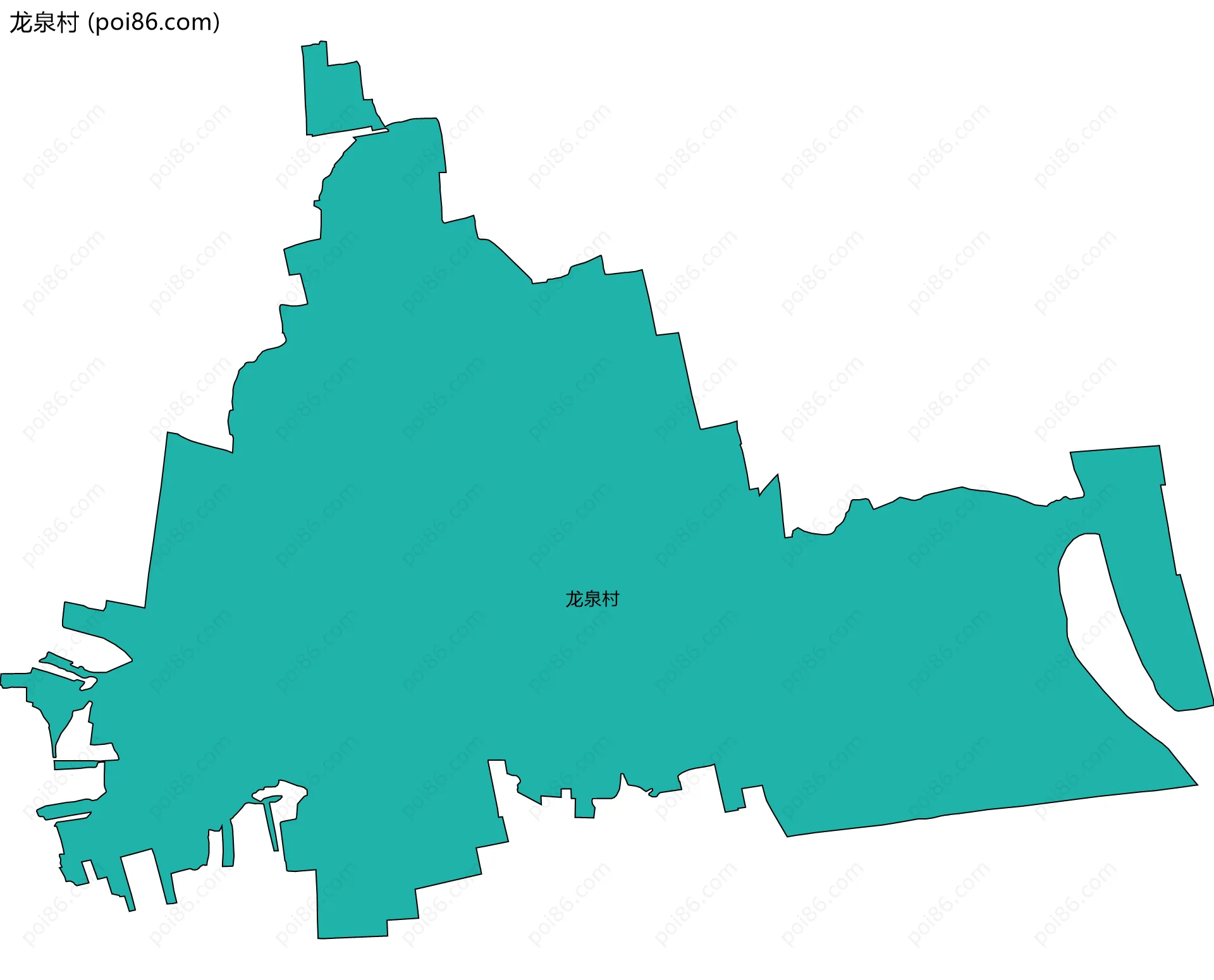龙泉村边界地图