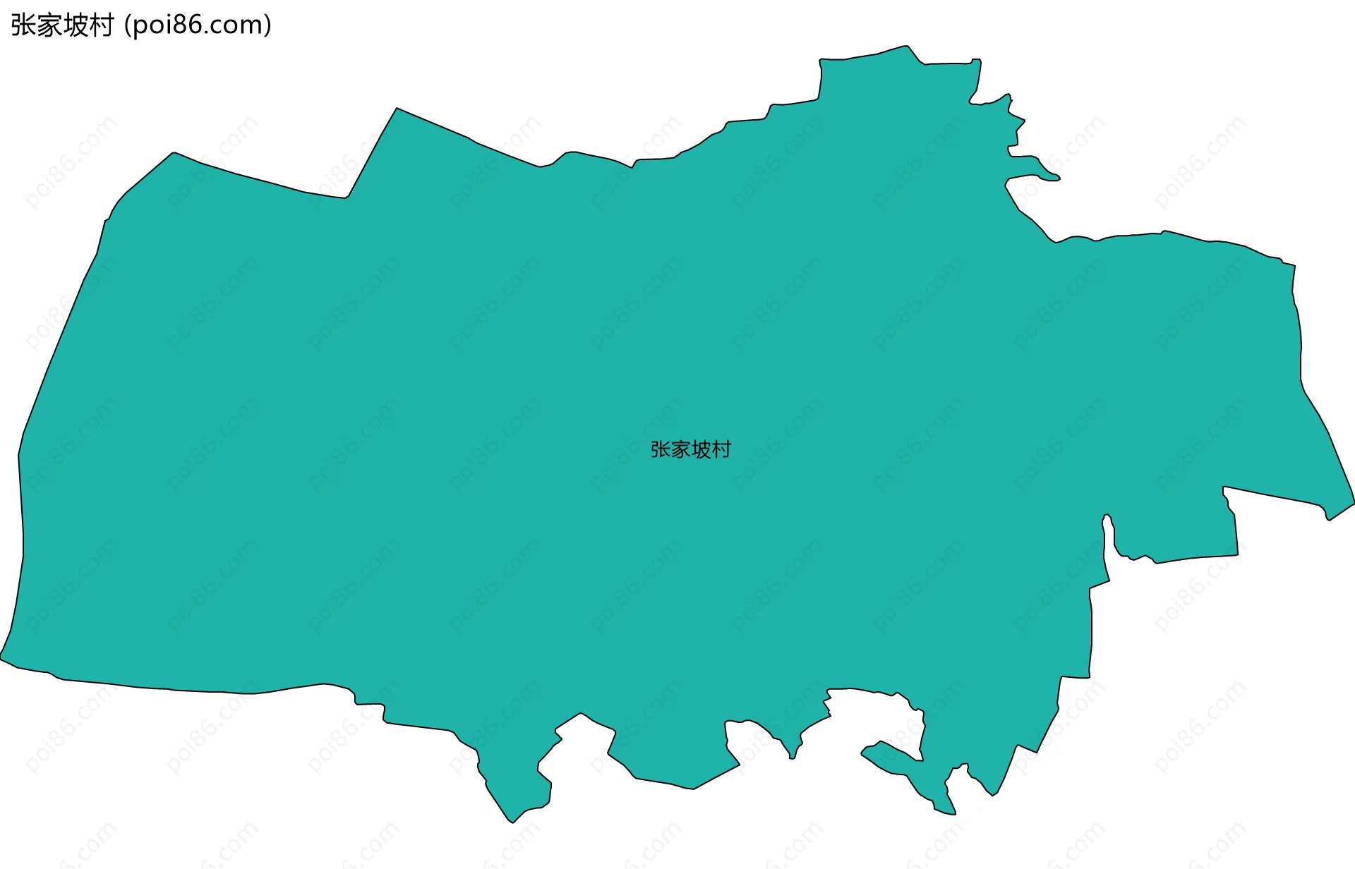 张家坡村边界地图