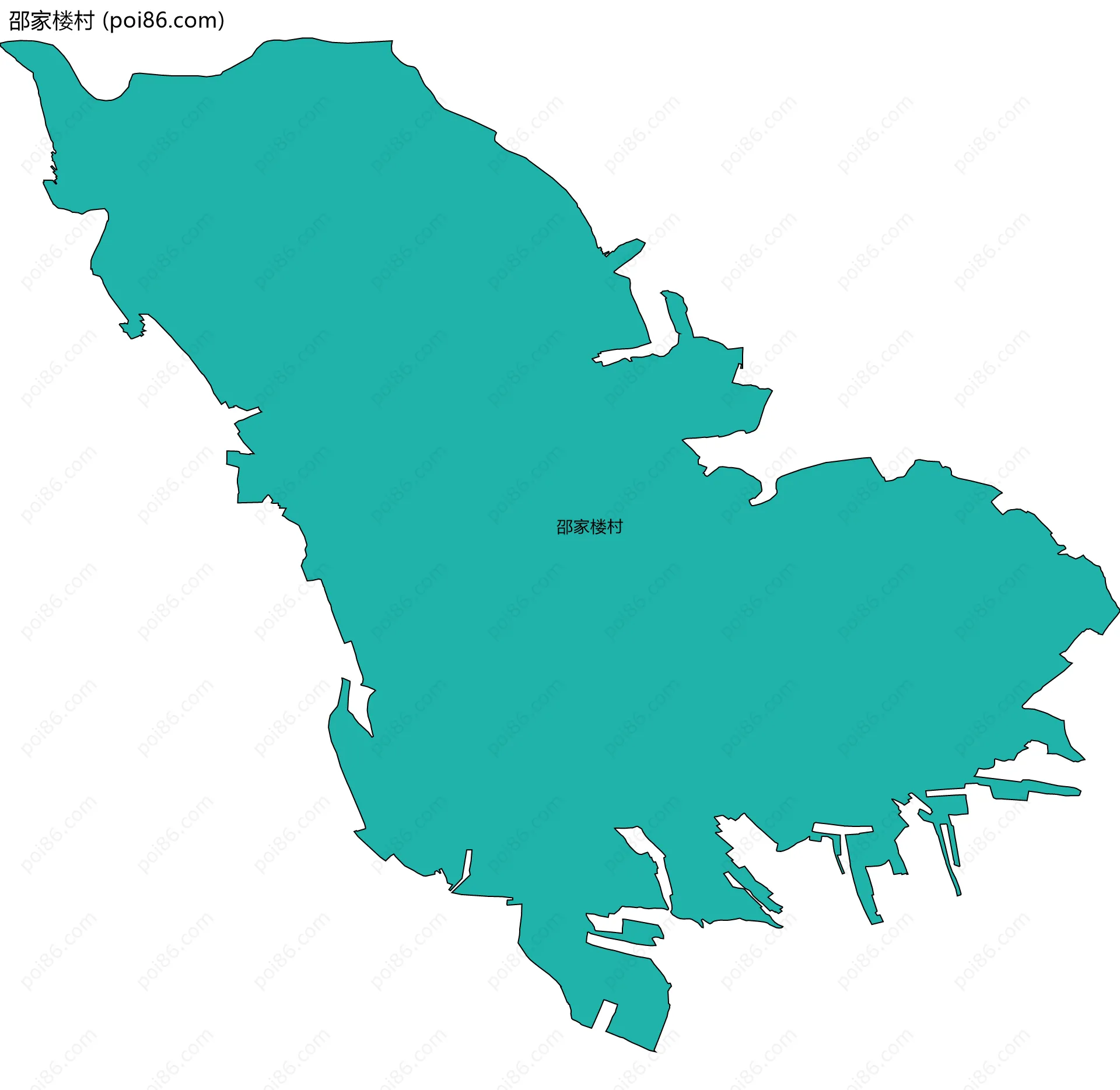 邵家楼村边界地图