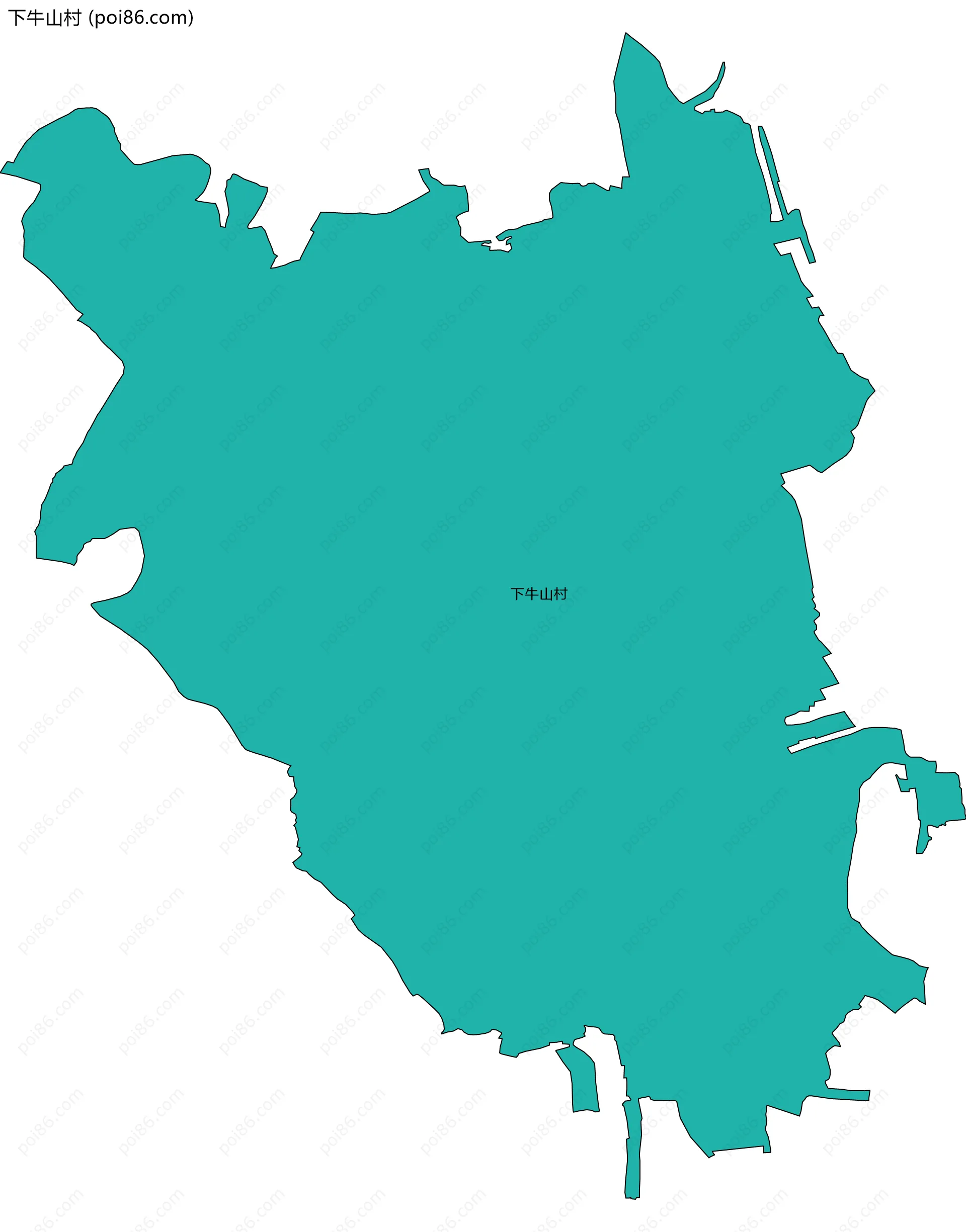 下牛山村边界地图