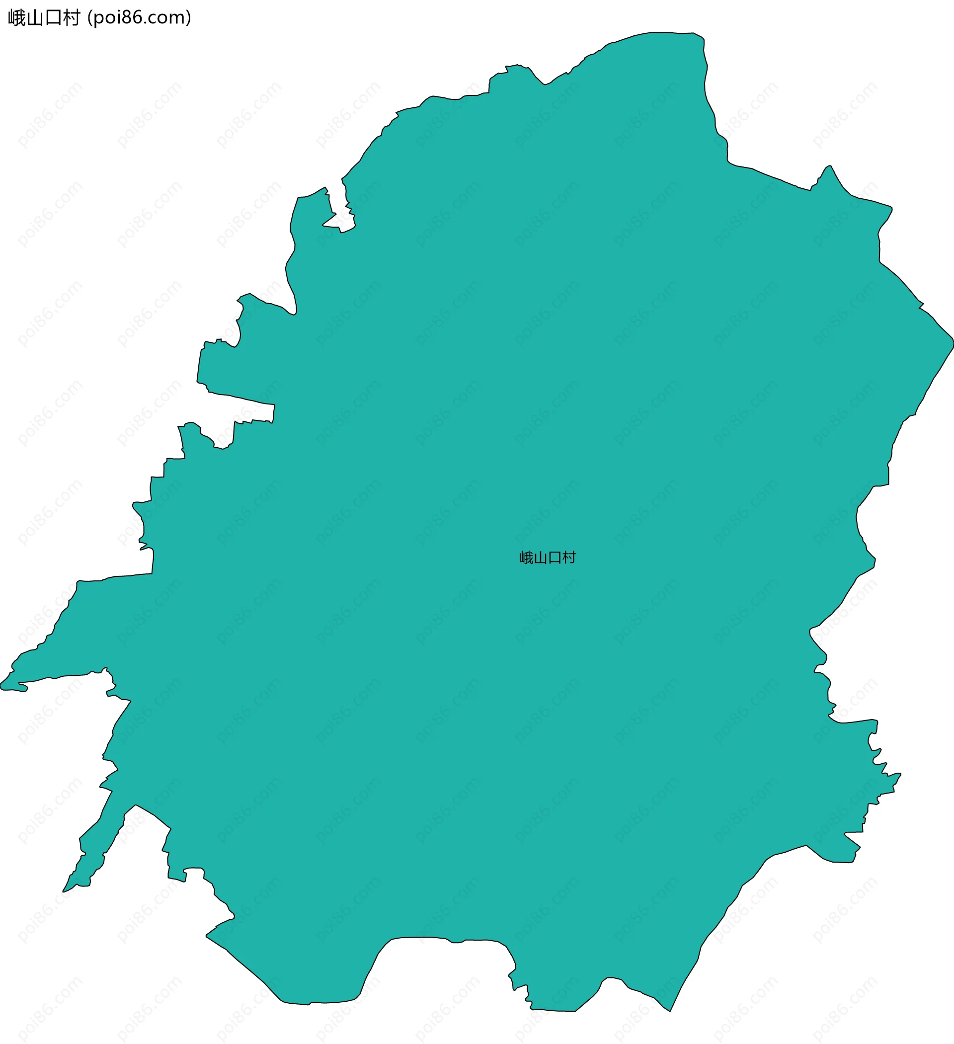 峨山口村边界地图