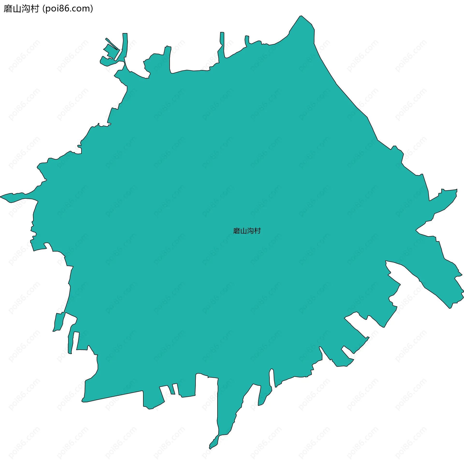 磨山沟村边界地图