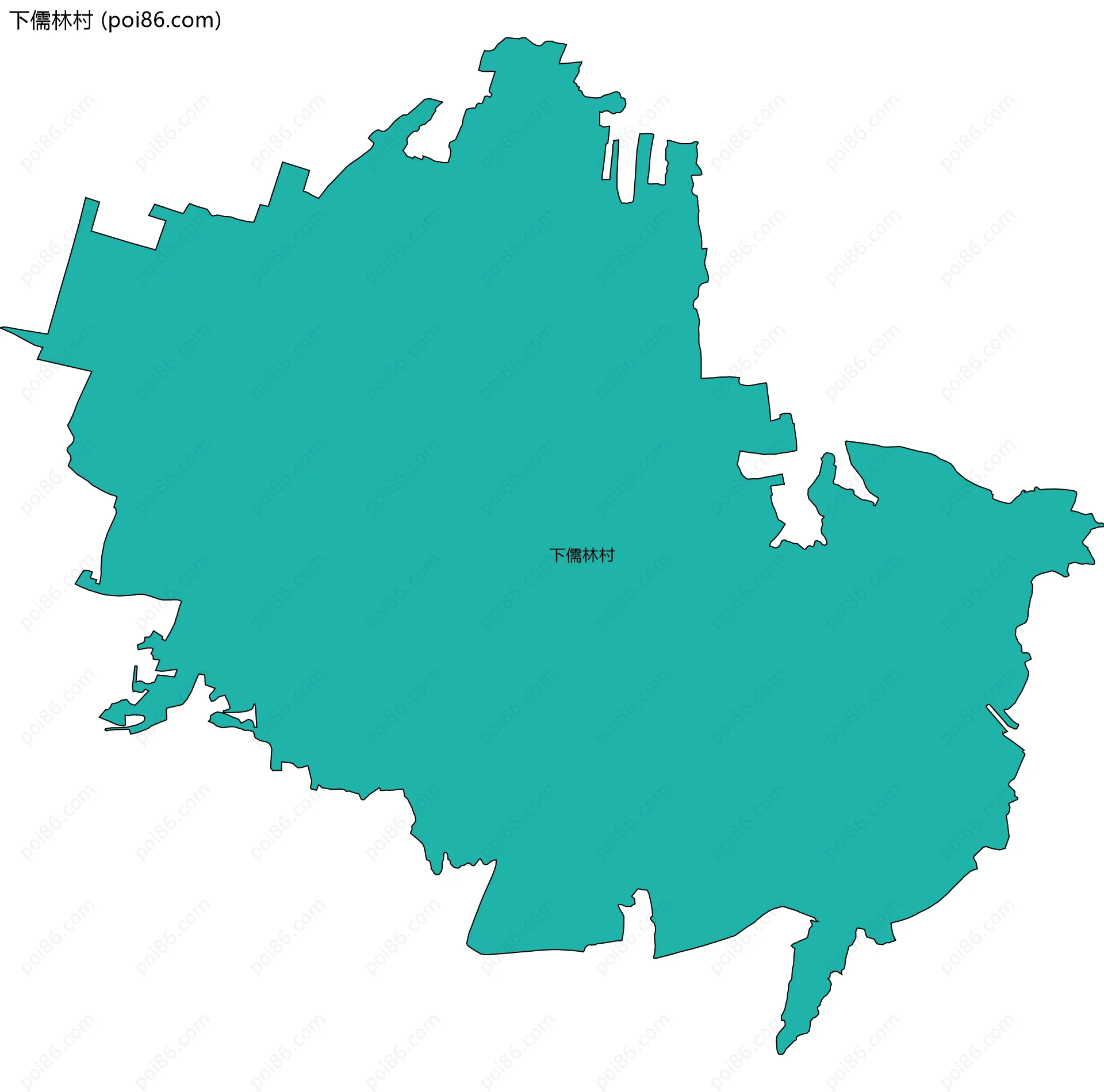 下儒林村边界地图