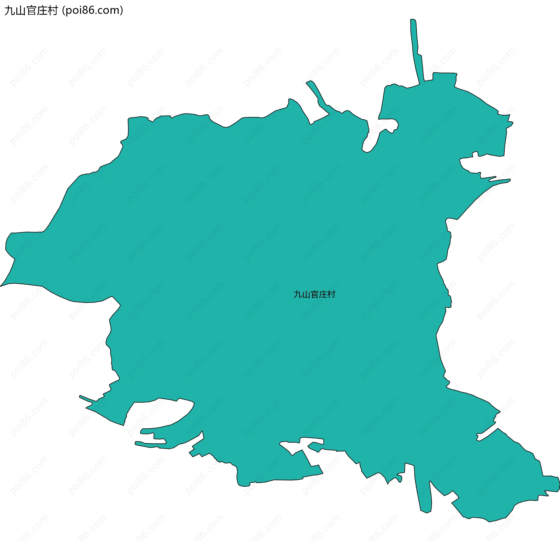 九山官庄村边界地图