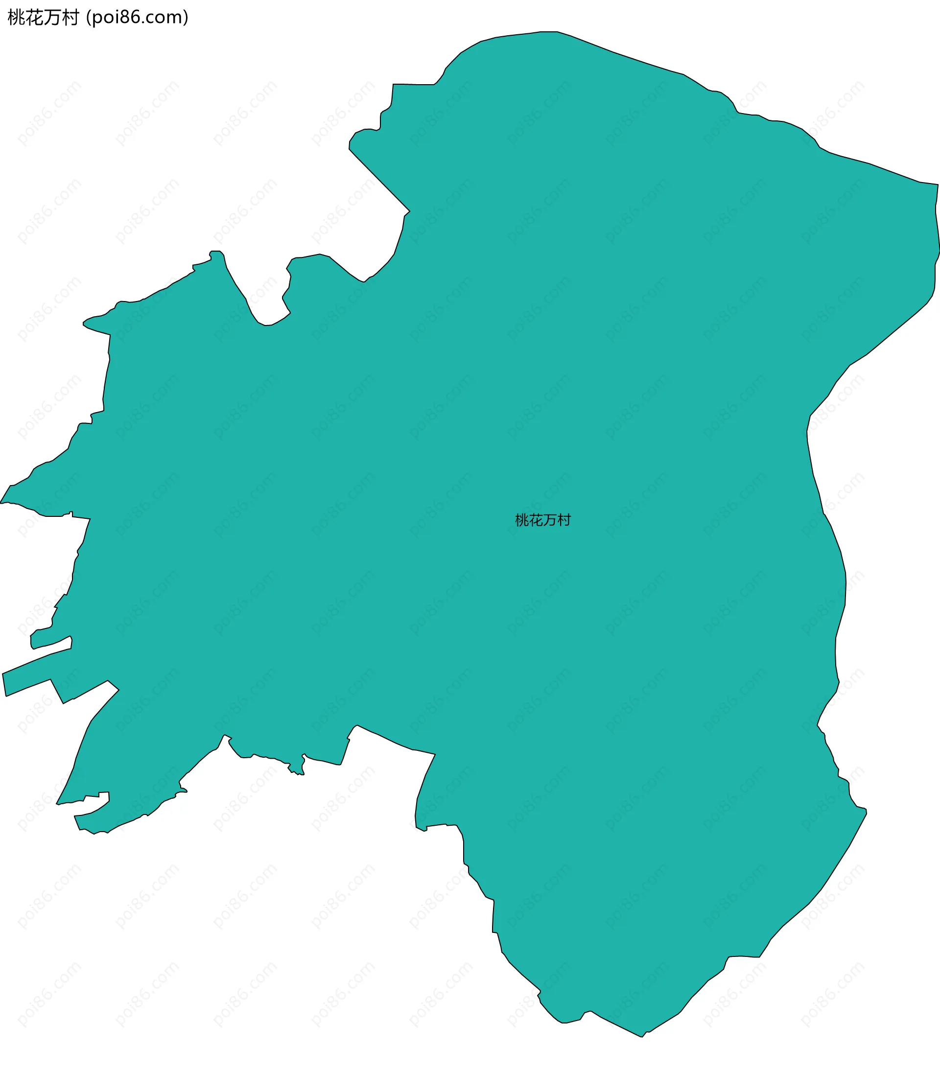 桃花万村边界地图