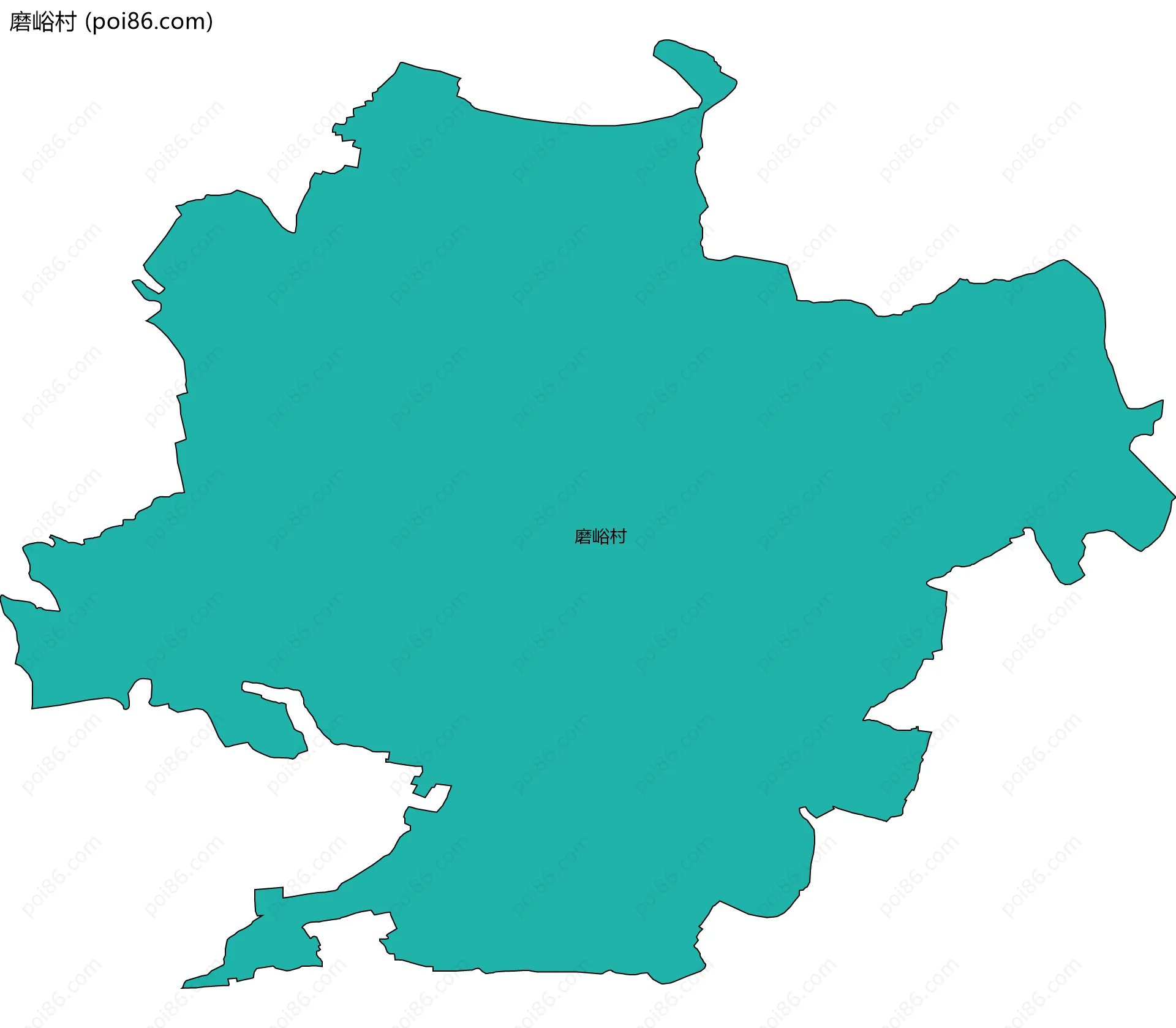 磨峪村边界地图