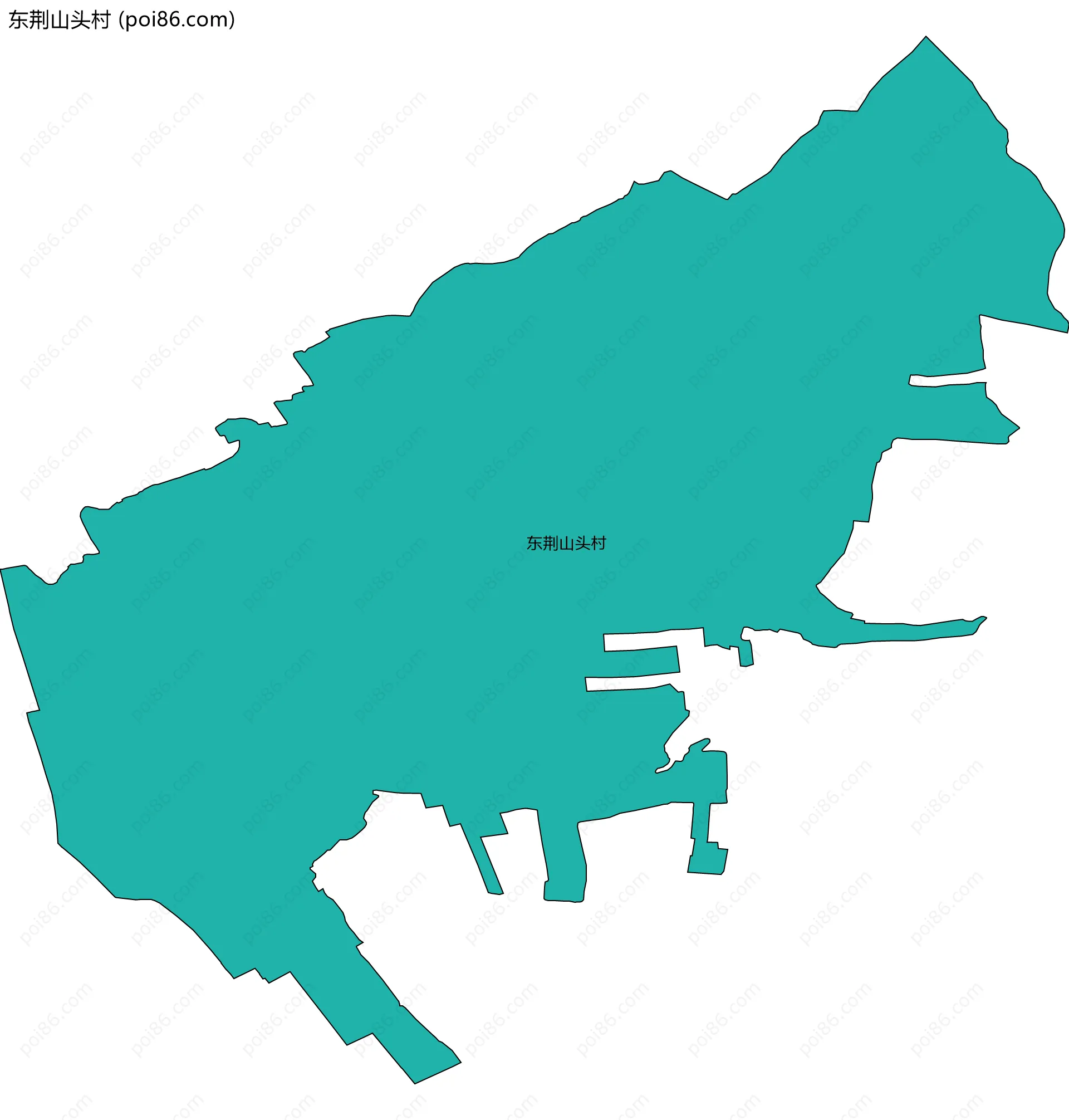 东荆山头村边界地图