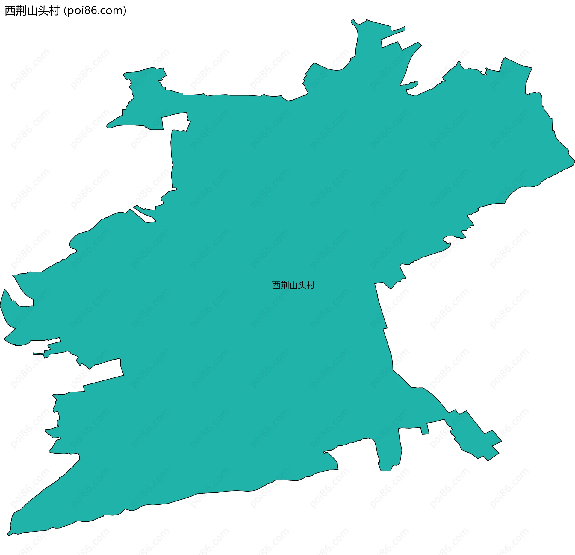 西荆山头村边界地图
