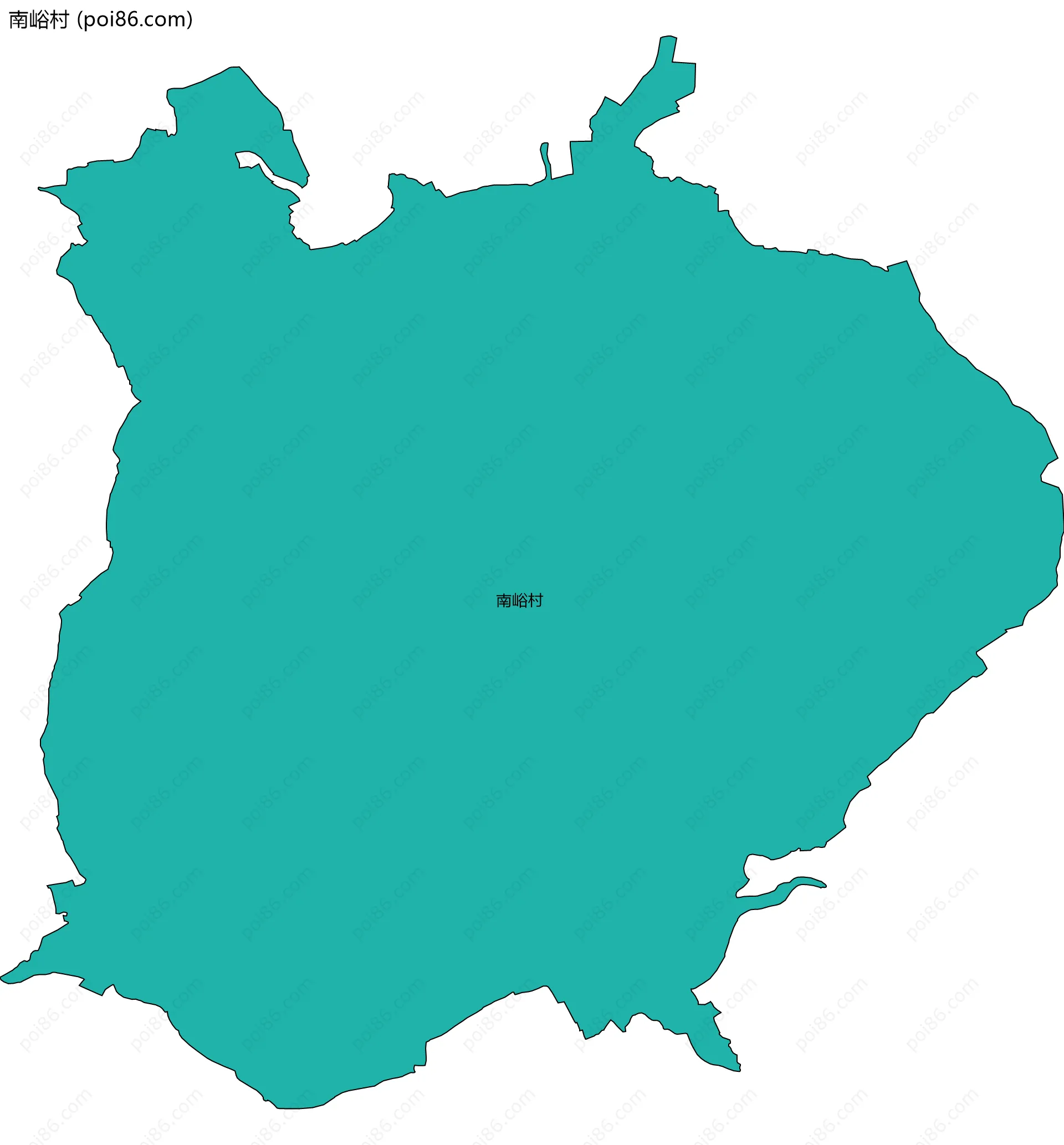 南峪村边界地图