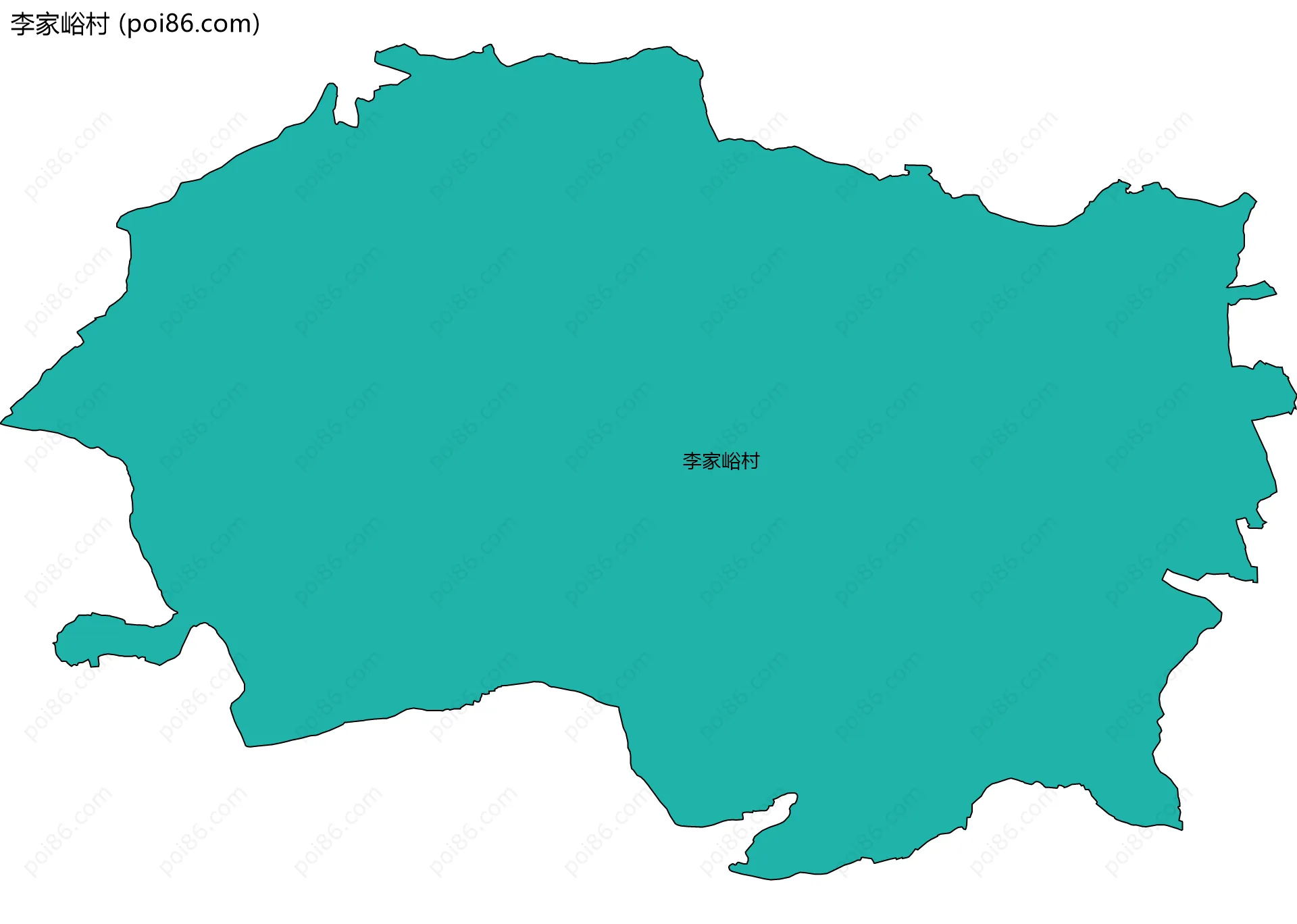李家峪村边界地图