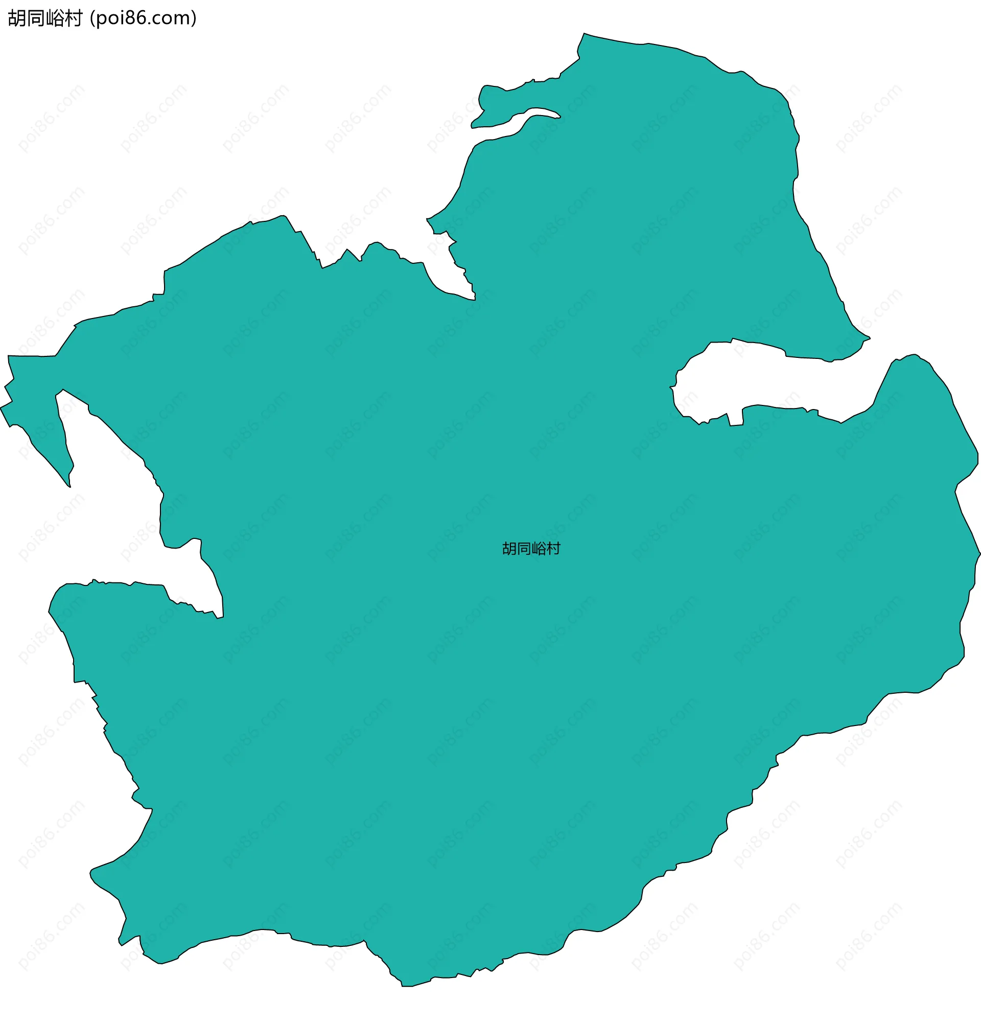 胡同峪村边界地图