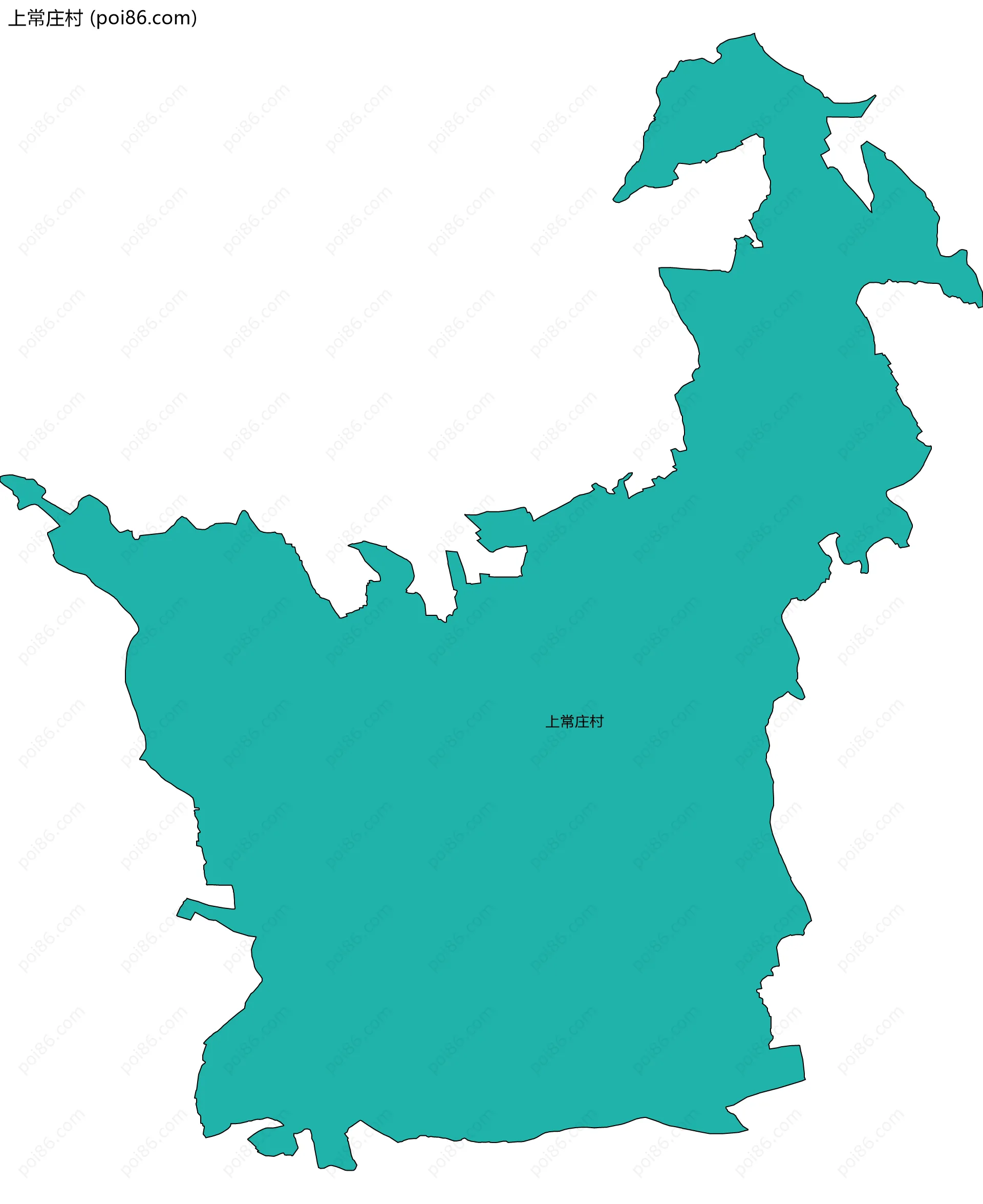上常庄村边界地图