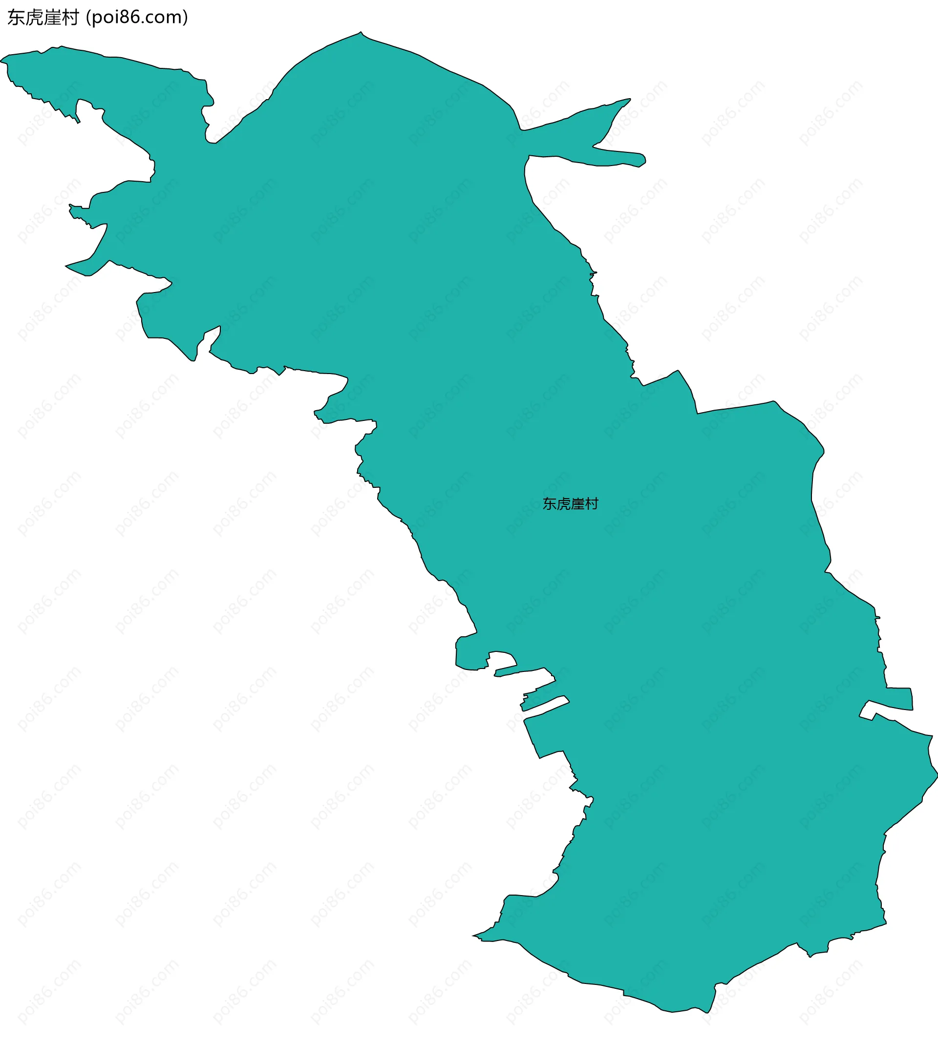 东虎崖村边界地图