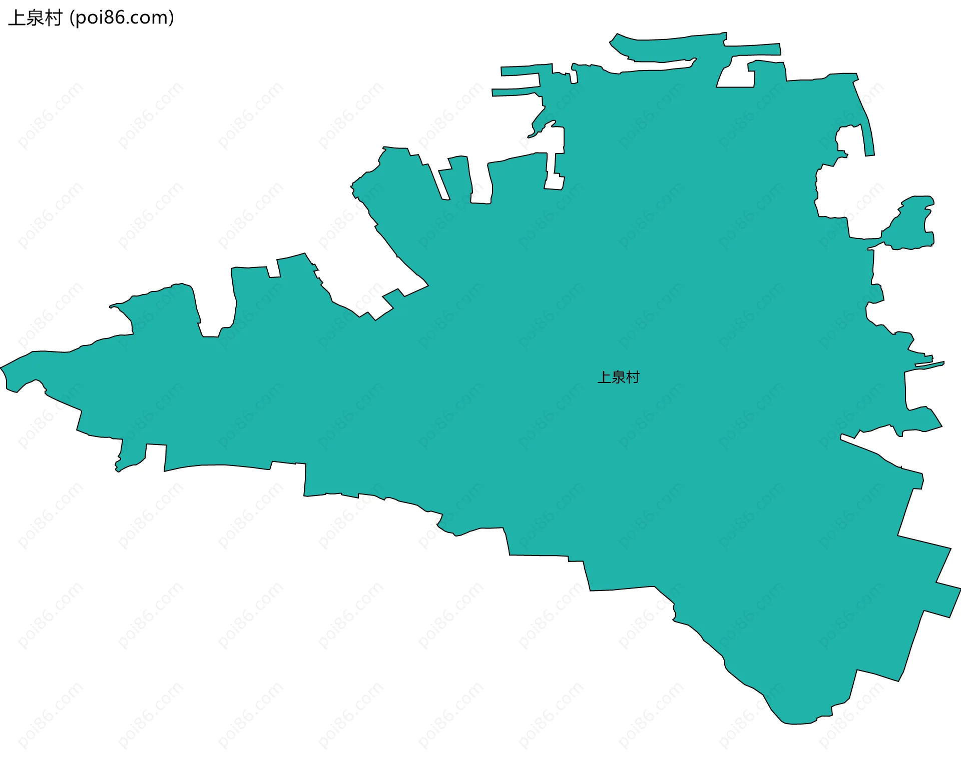 上泉村边界地图