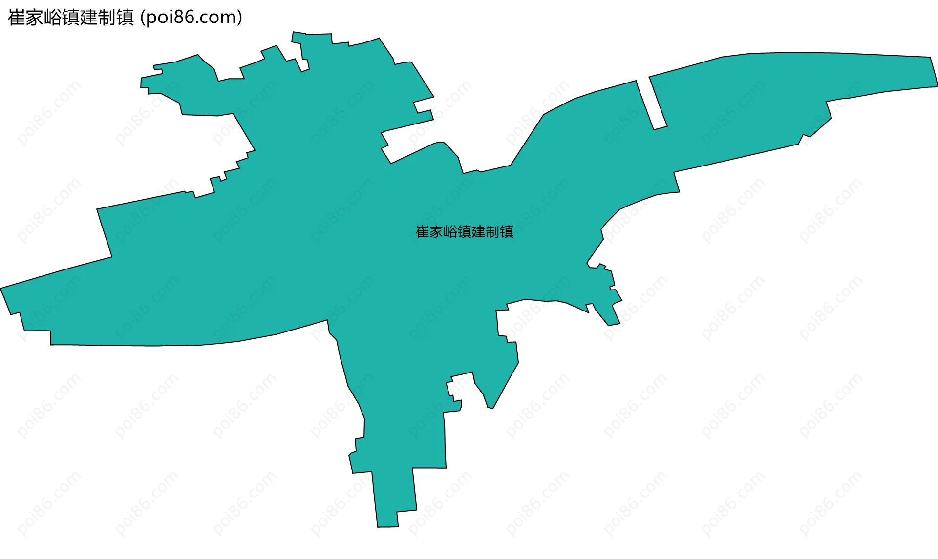崔家峪镇建制镇边界地图