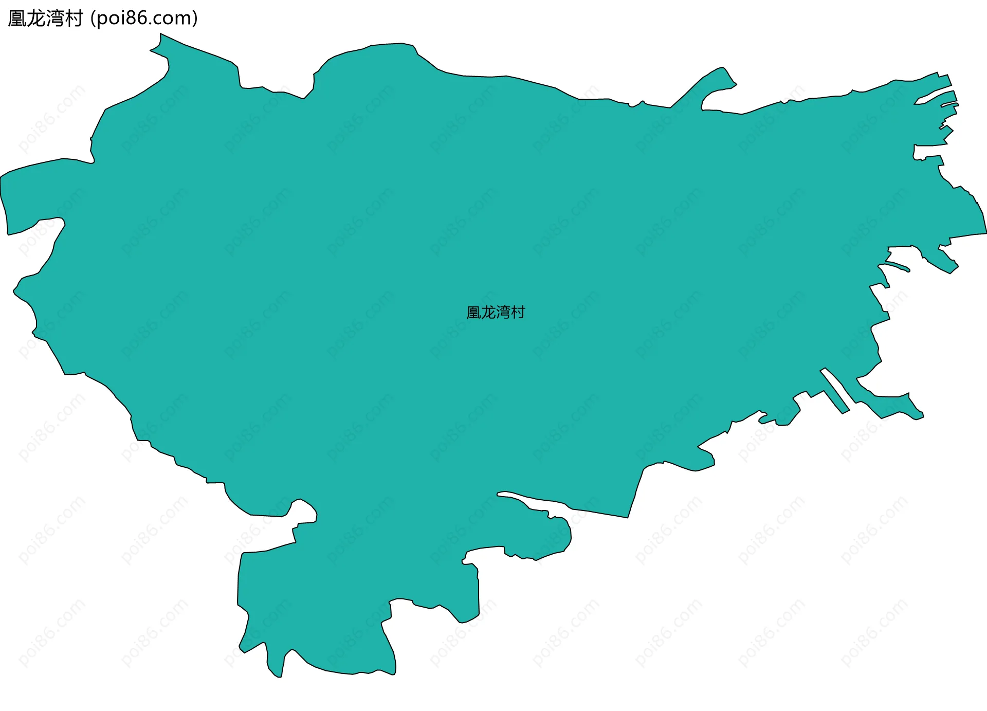 凰龙湾村边界地图