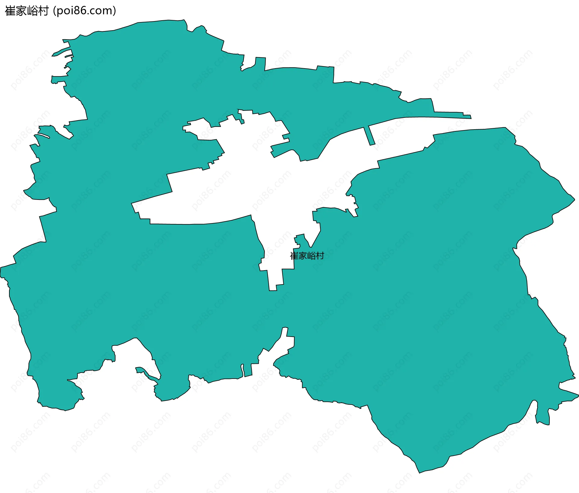 崔家峪村边界地图