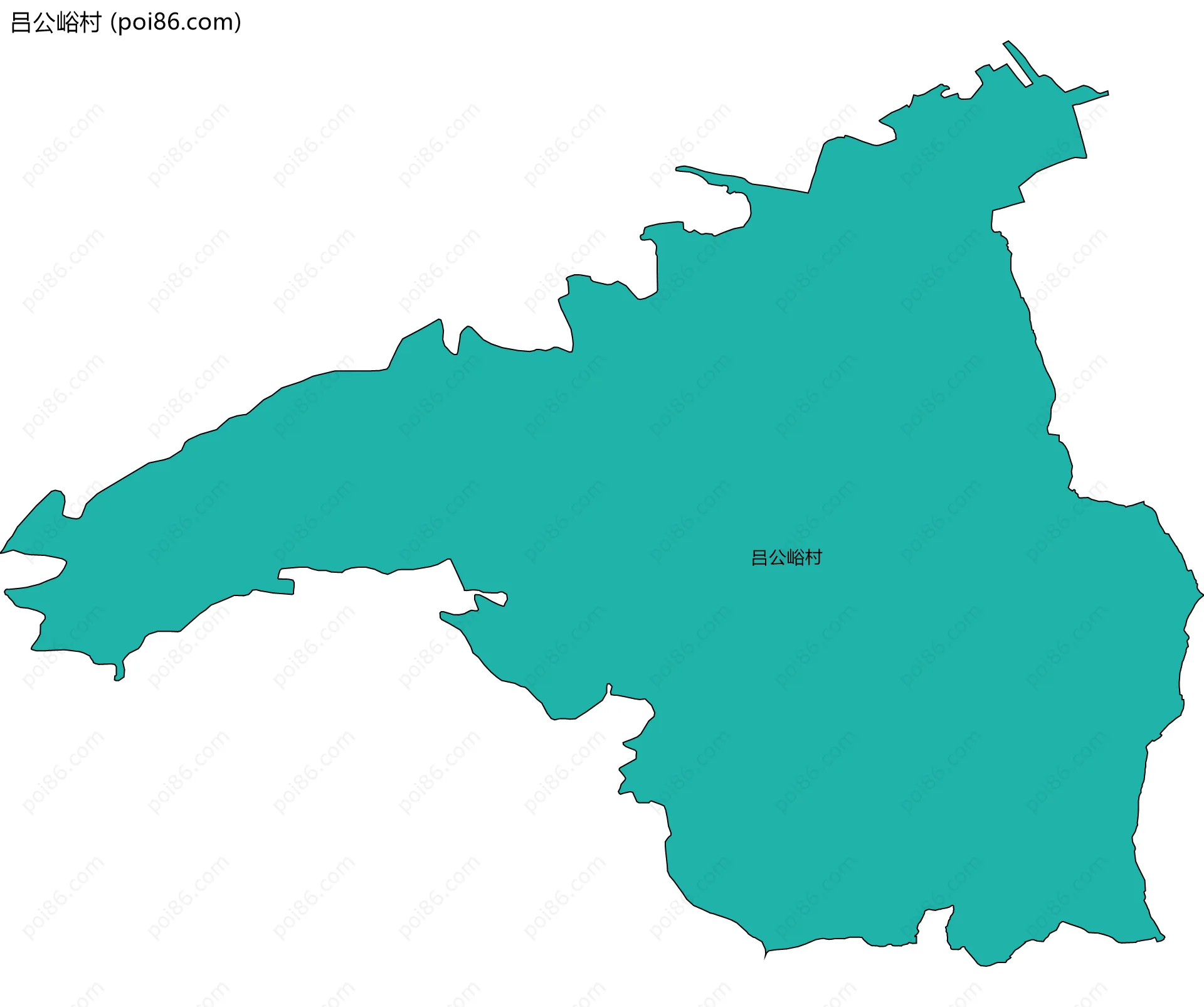 吕公峪村边界地图