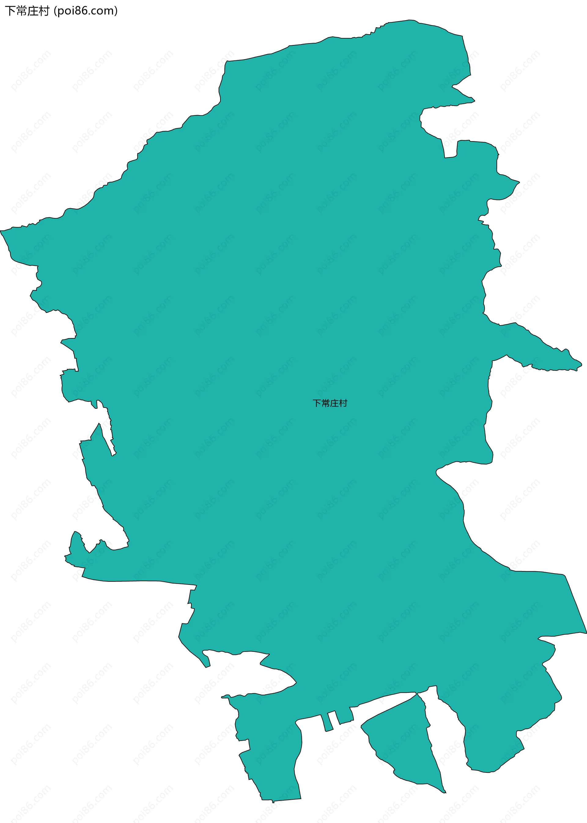 下常庄村边界地图