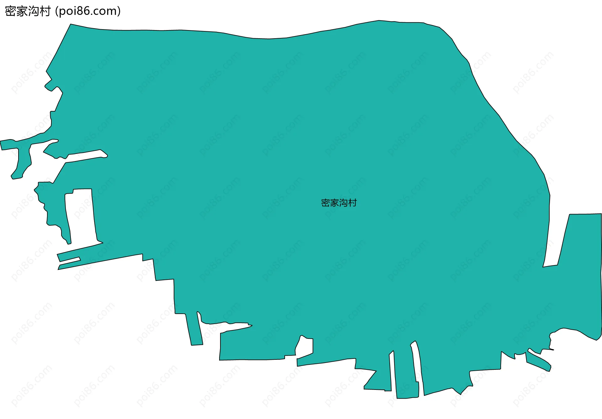 密家沟村边界地图